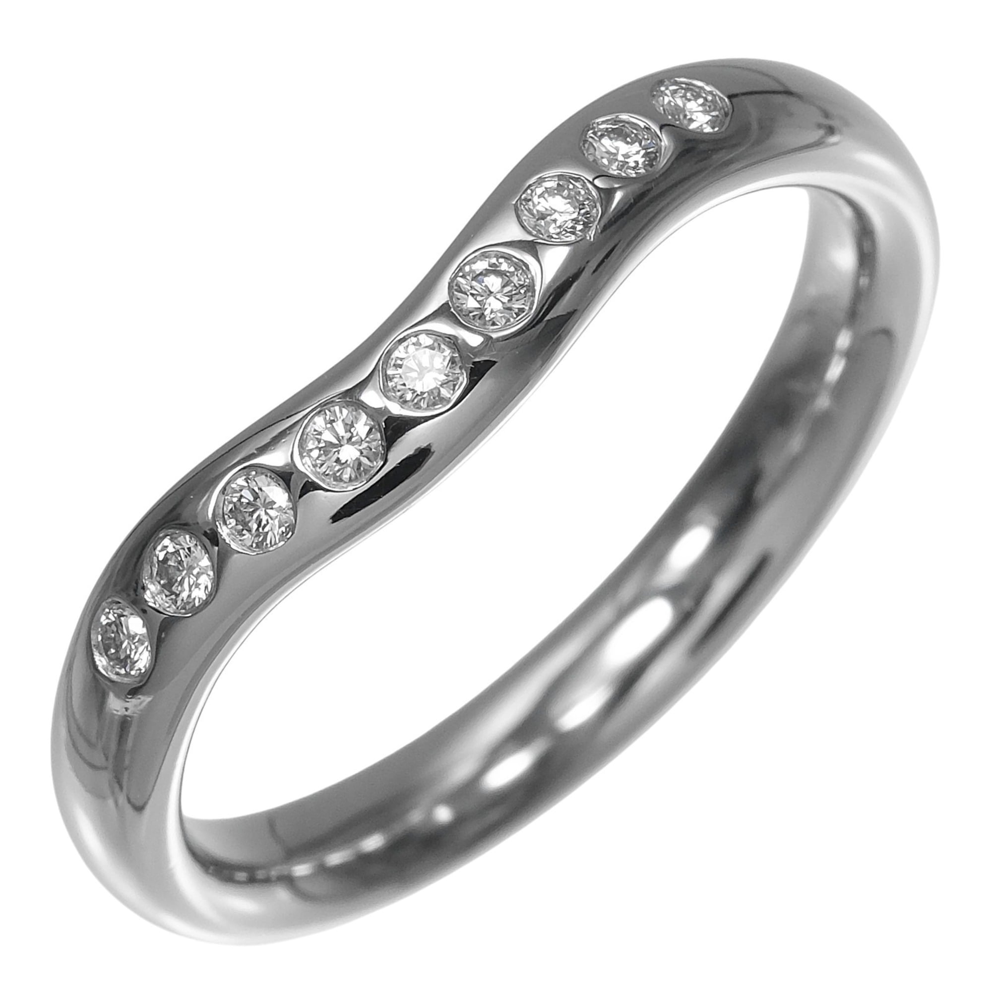 Tiffany Platinum Platinum 950 Band Ring (Pre-Owned)