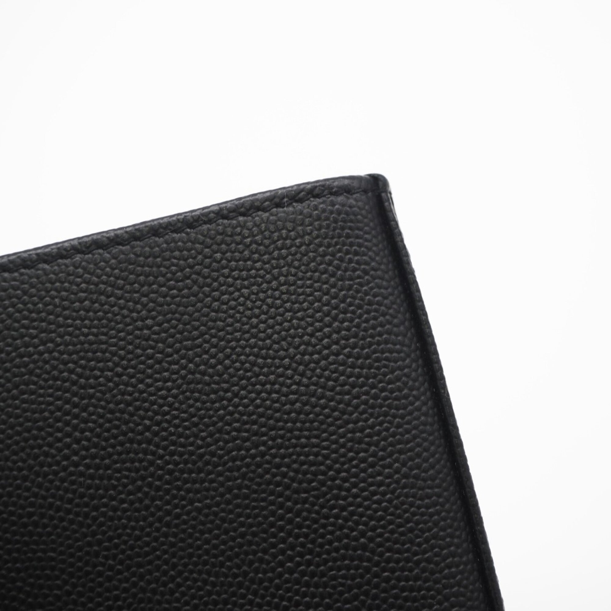 Yves Saint Laurent Black Leather Long Wallet (Bi-Fold) (Pre-Owned)