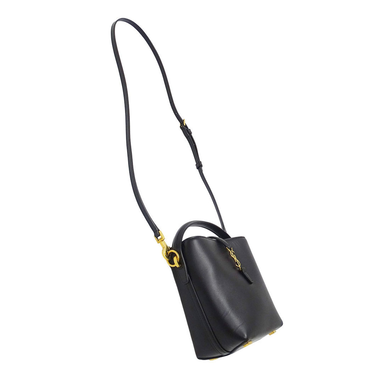 Saint Laurent Black Leather Handbag Shoulder Bag (Pre-Owned)