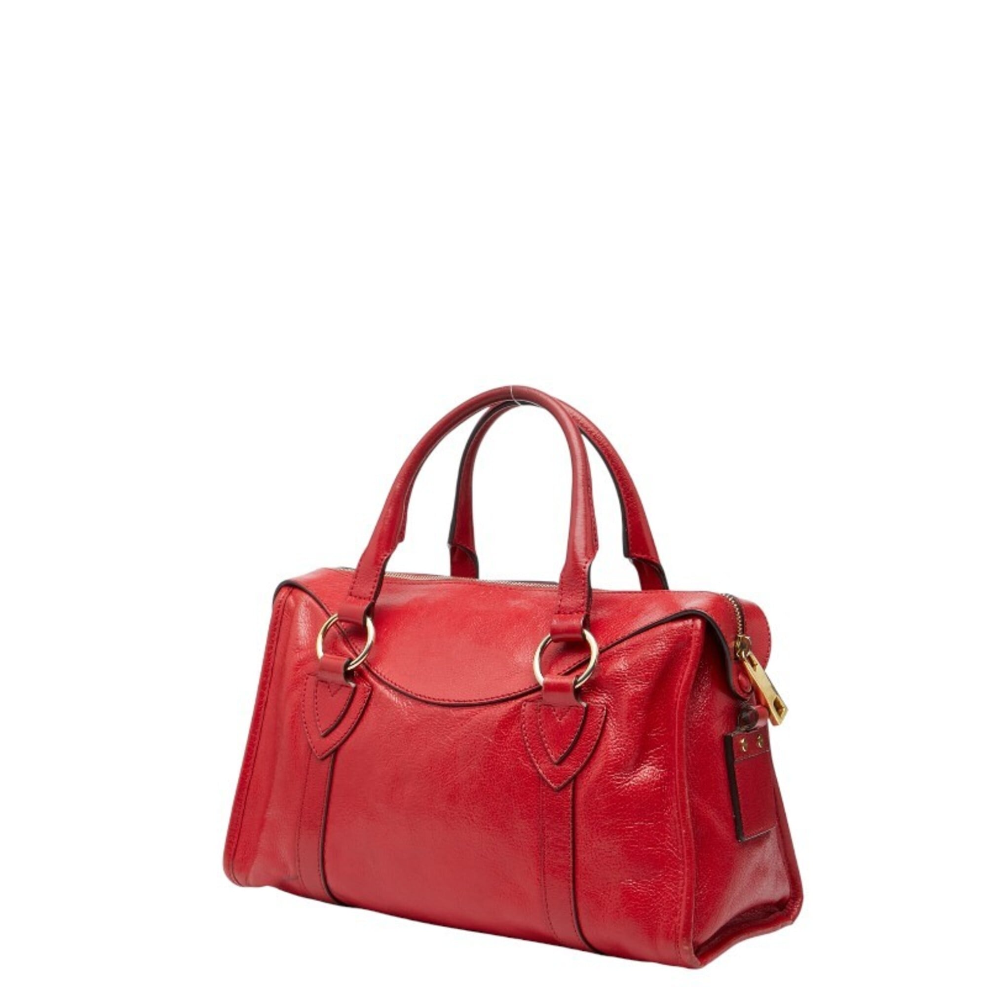 Marc Jacobs Red Color Leather Handbag Shoulder Bag (Pre-Owned)