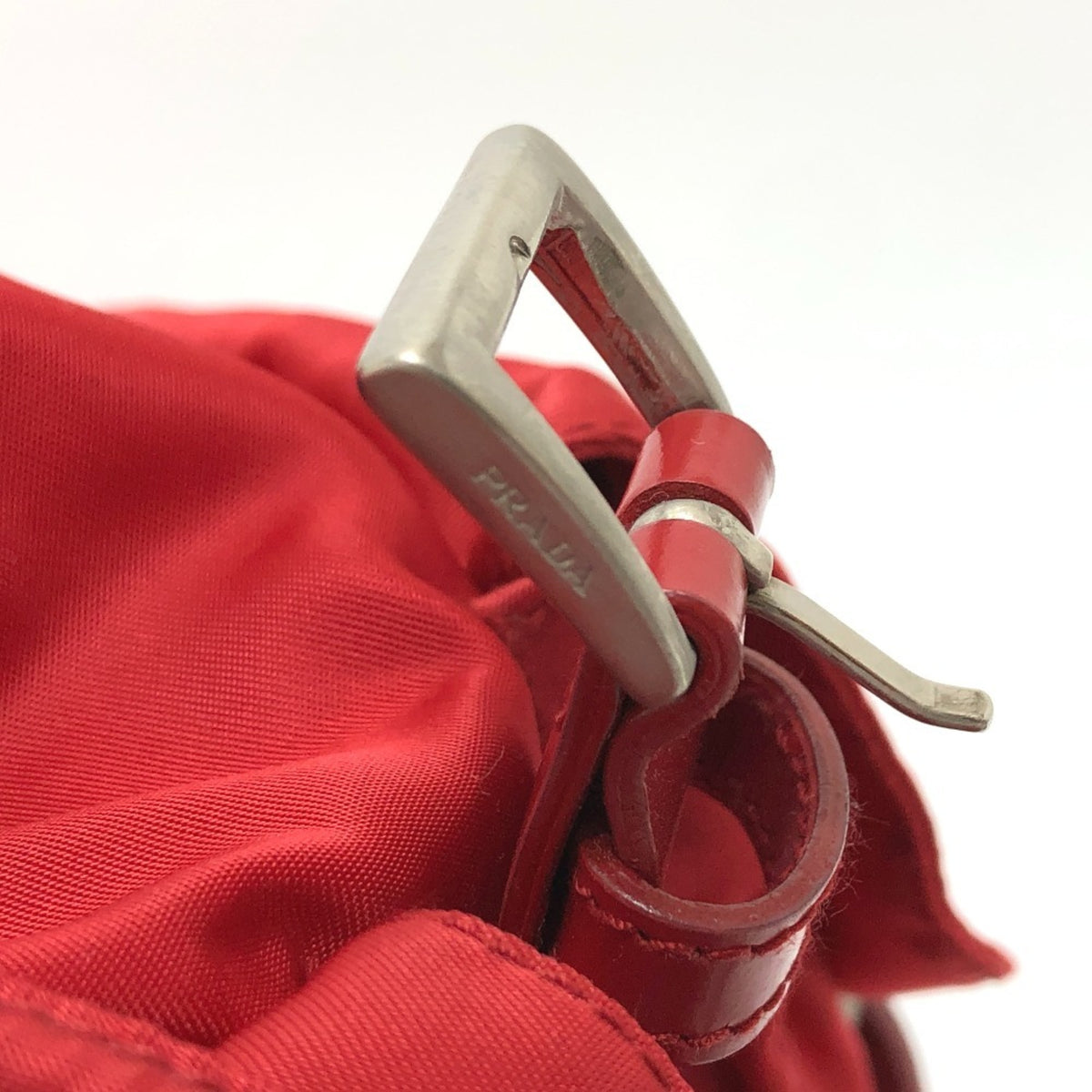 Prada Red Color Nylon Backpack (Pre-Owned)