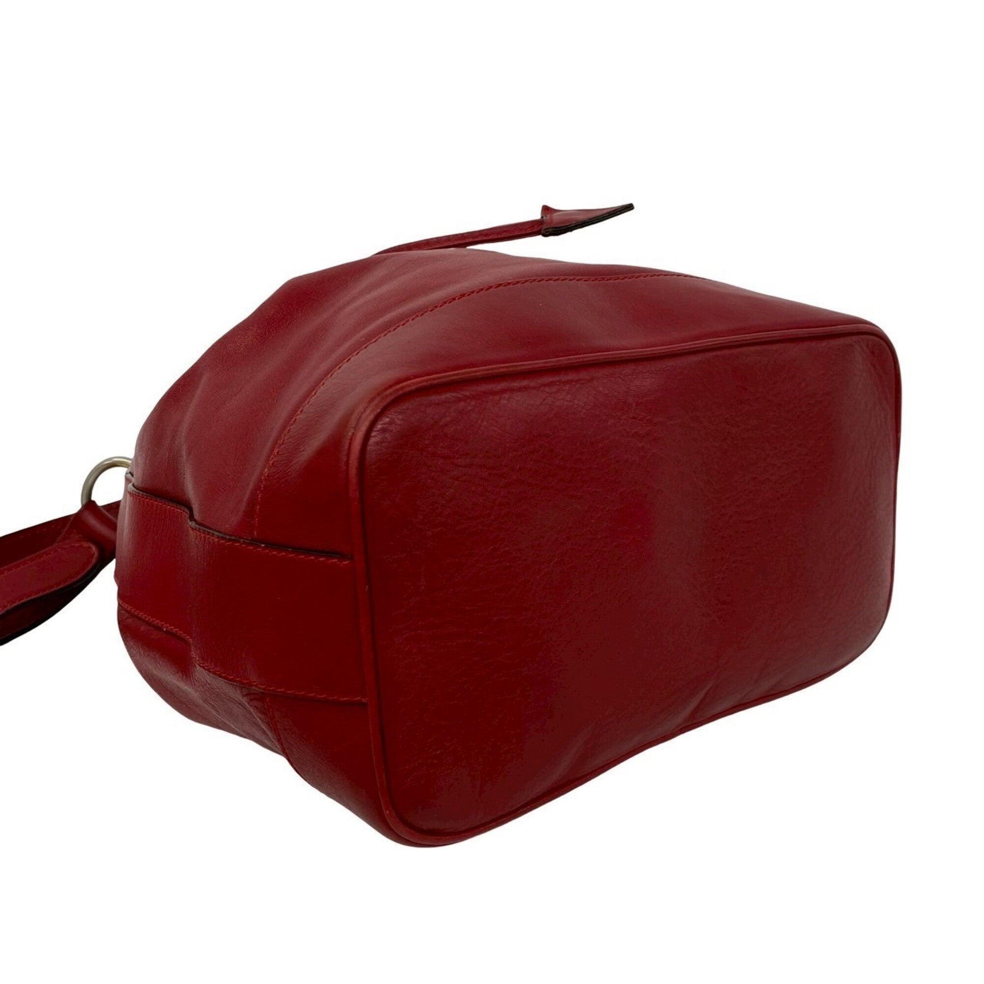Celine Red Color Leather Shoulder Bag Tote Bag (Pre-Owned)