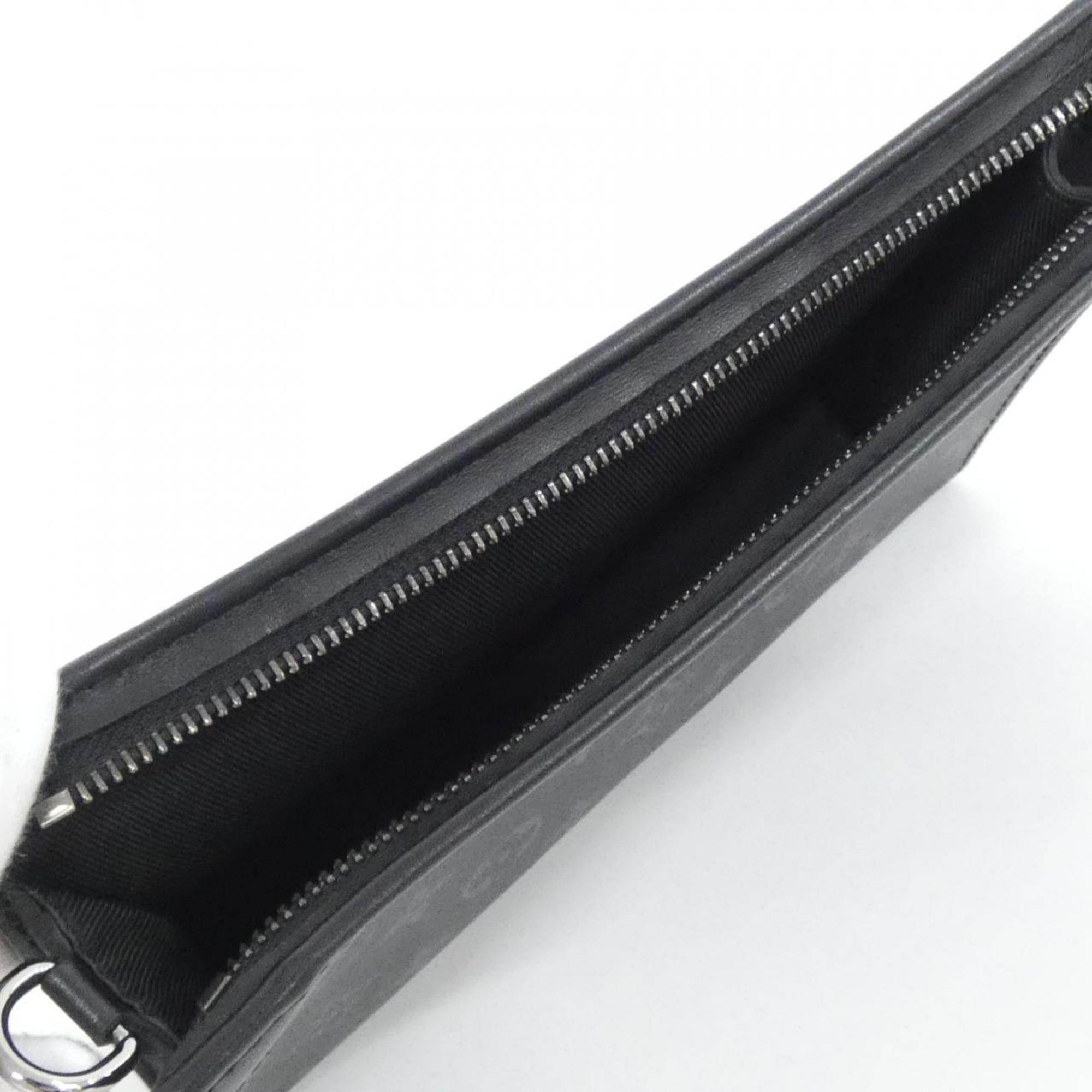 Louis Vuitton Black Gris Coated Canvas Pouch Shoulder Bag (Pre-Owned)