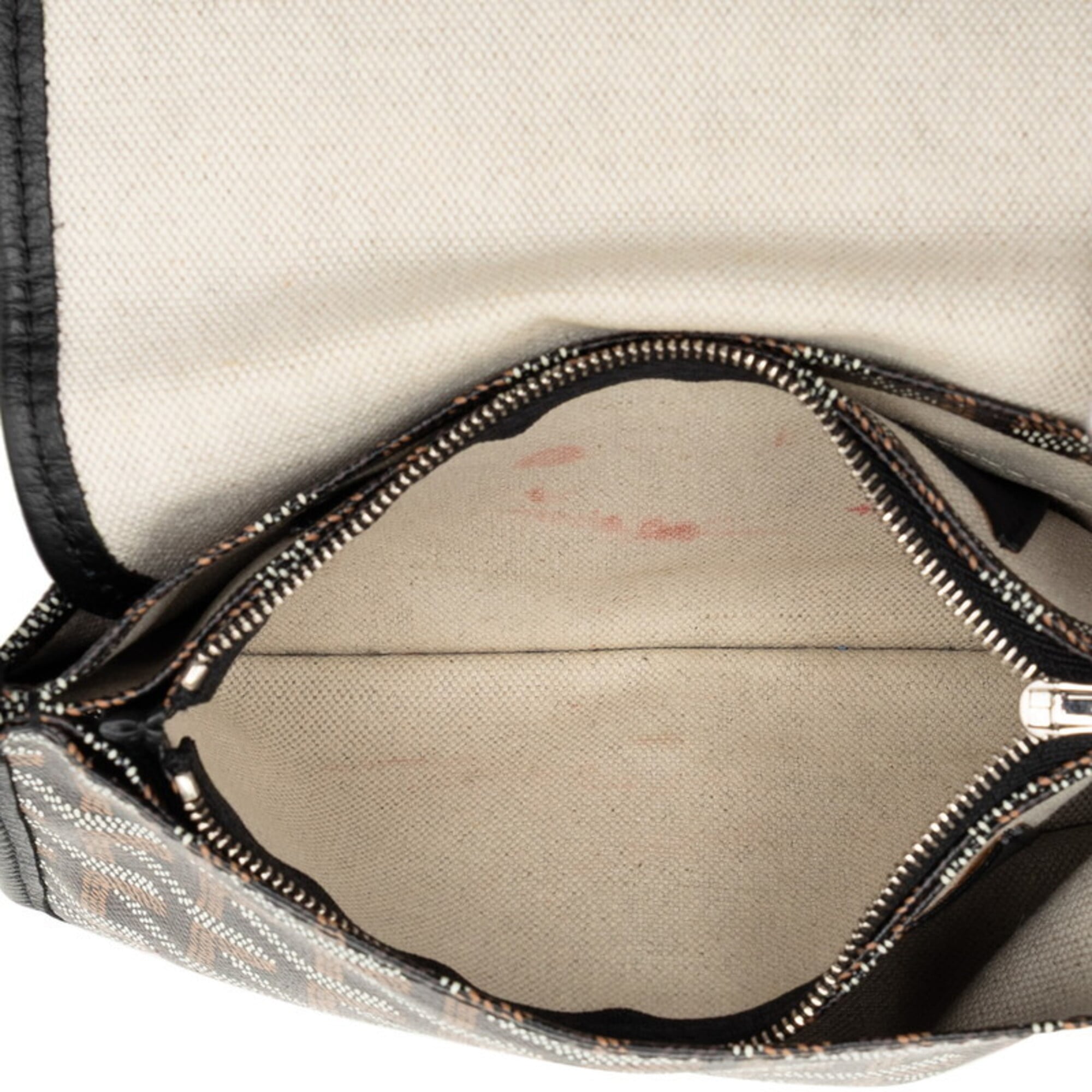 Goyard Black Brown Pvc Leather Handbag Shoulder Bag (Pre-Owned)