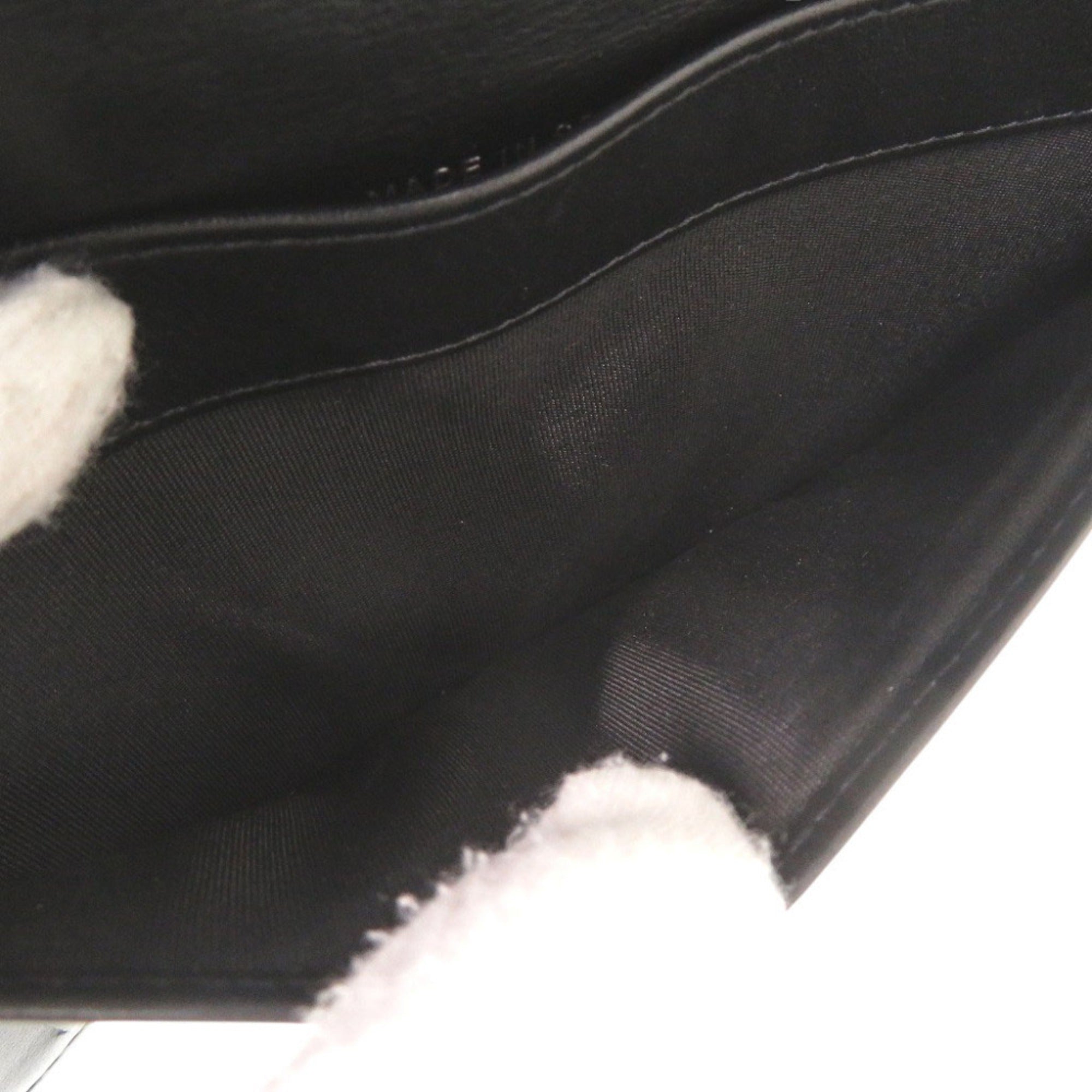 Chanel Black Leather Long Wallet (Bi-Fold) (Pre-Owned)