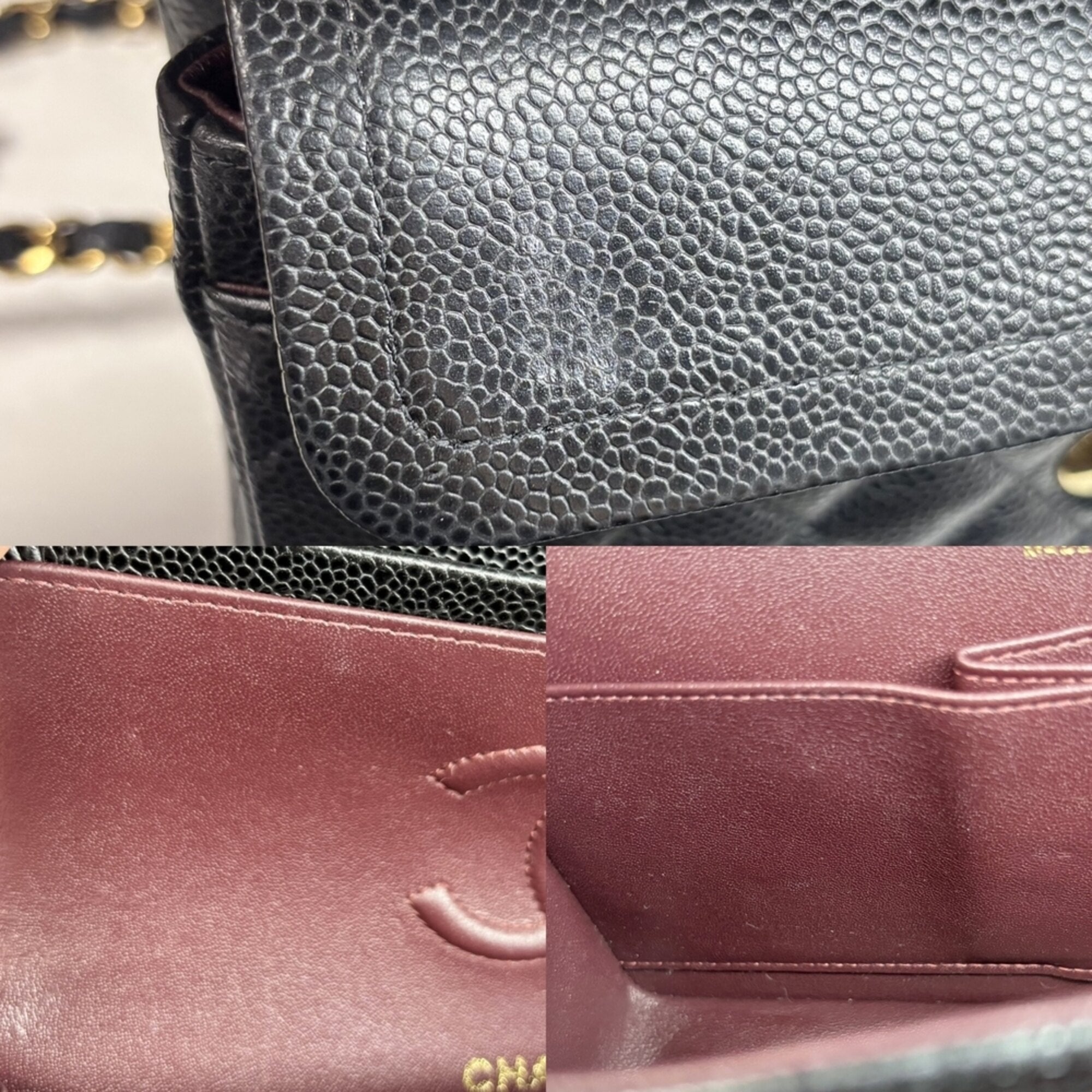Chanel Black Grained Calfskin Shoulder Bag (Pre-Owned)