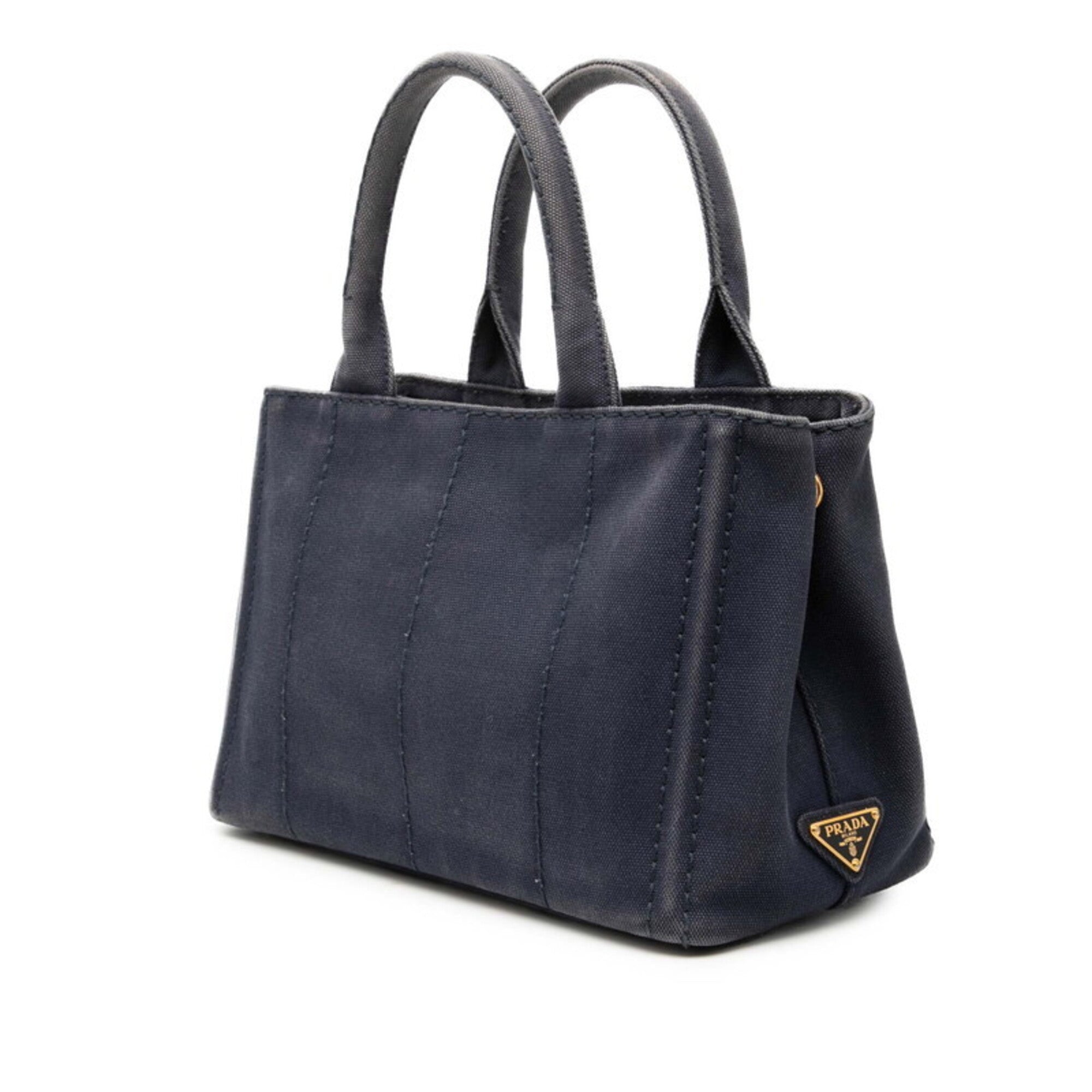 Prada Canapa Pink Canvas Handbag Shoulder Bag (Pre-Owned)