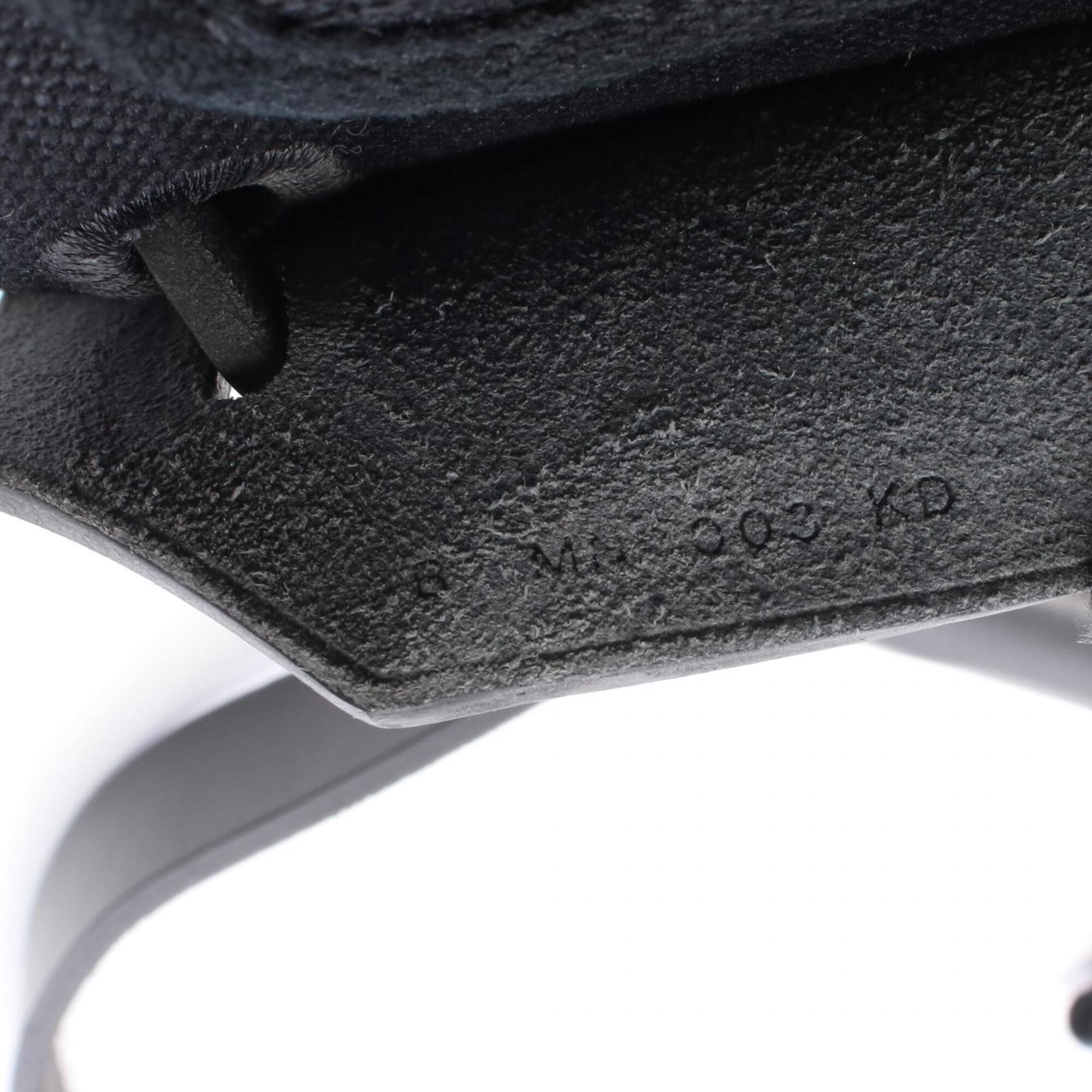Hermes Black Canvas Leather Handbag (Pre-Owned)