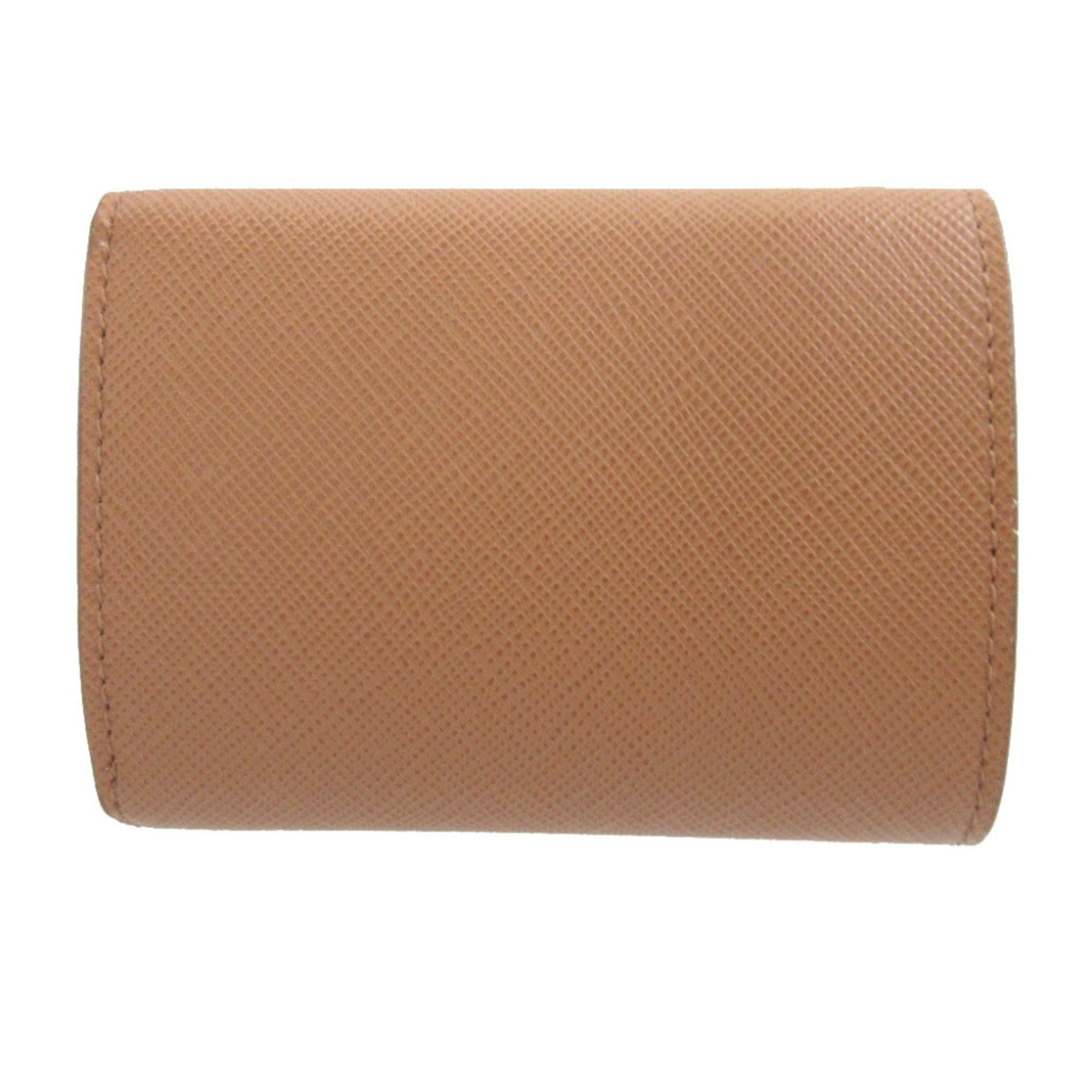 Prada Beige Leather Wallet (Tri-Fold) (Pre-Owned)