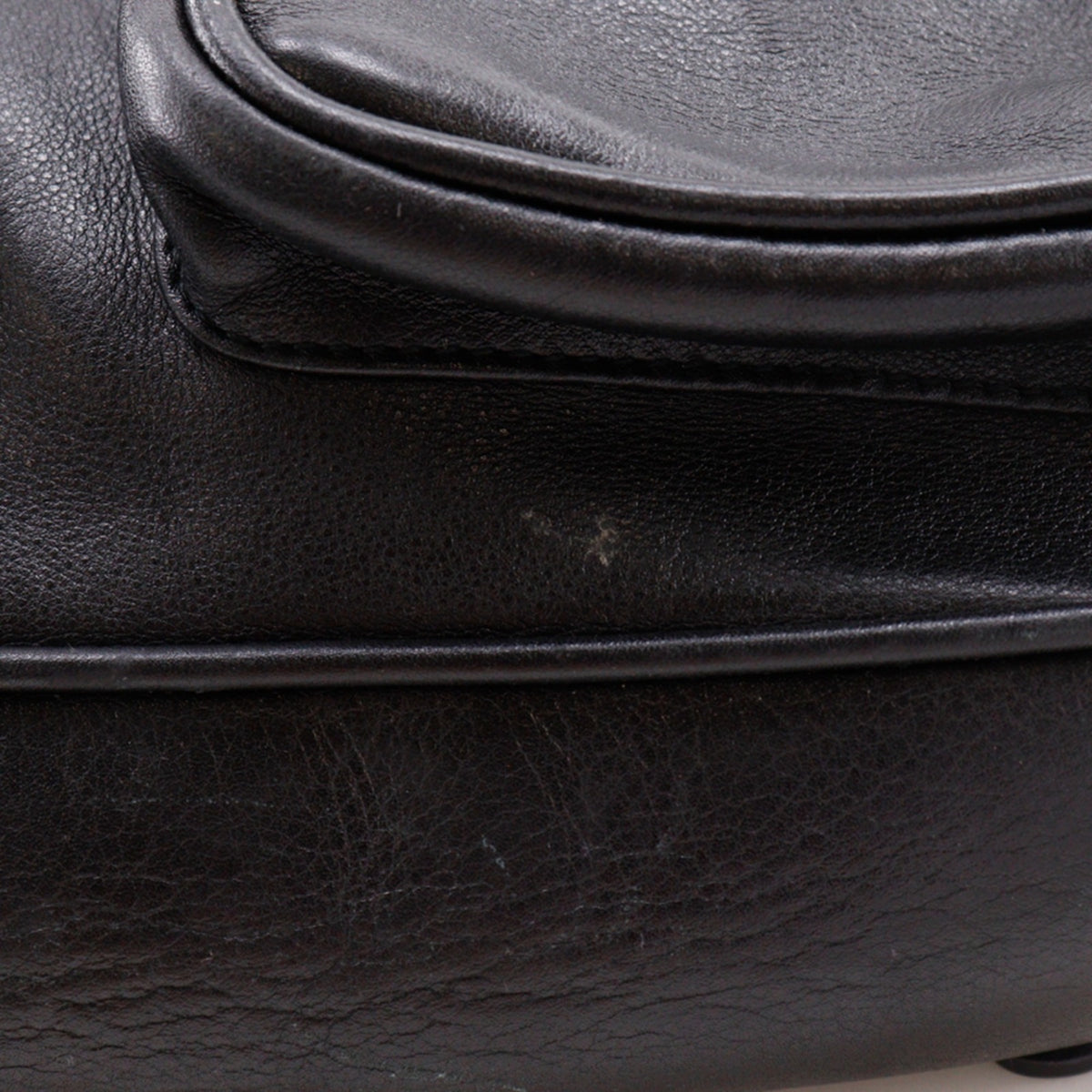 Gucci Bamboo Black Leather Backpack (Pre-Owned)