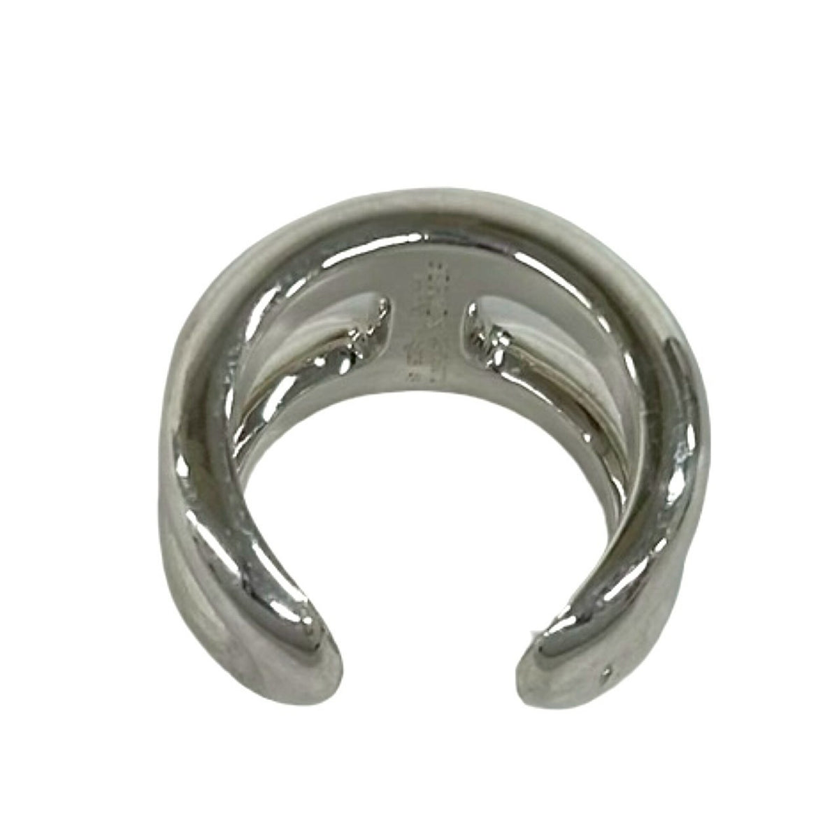 Hermes Silver Silver 925 Band Ring (Pre-Owned)