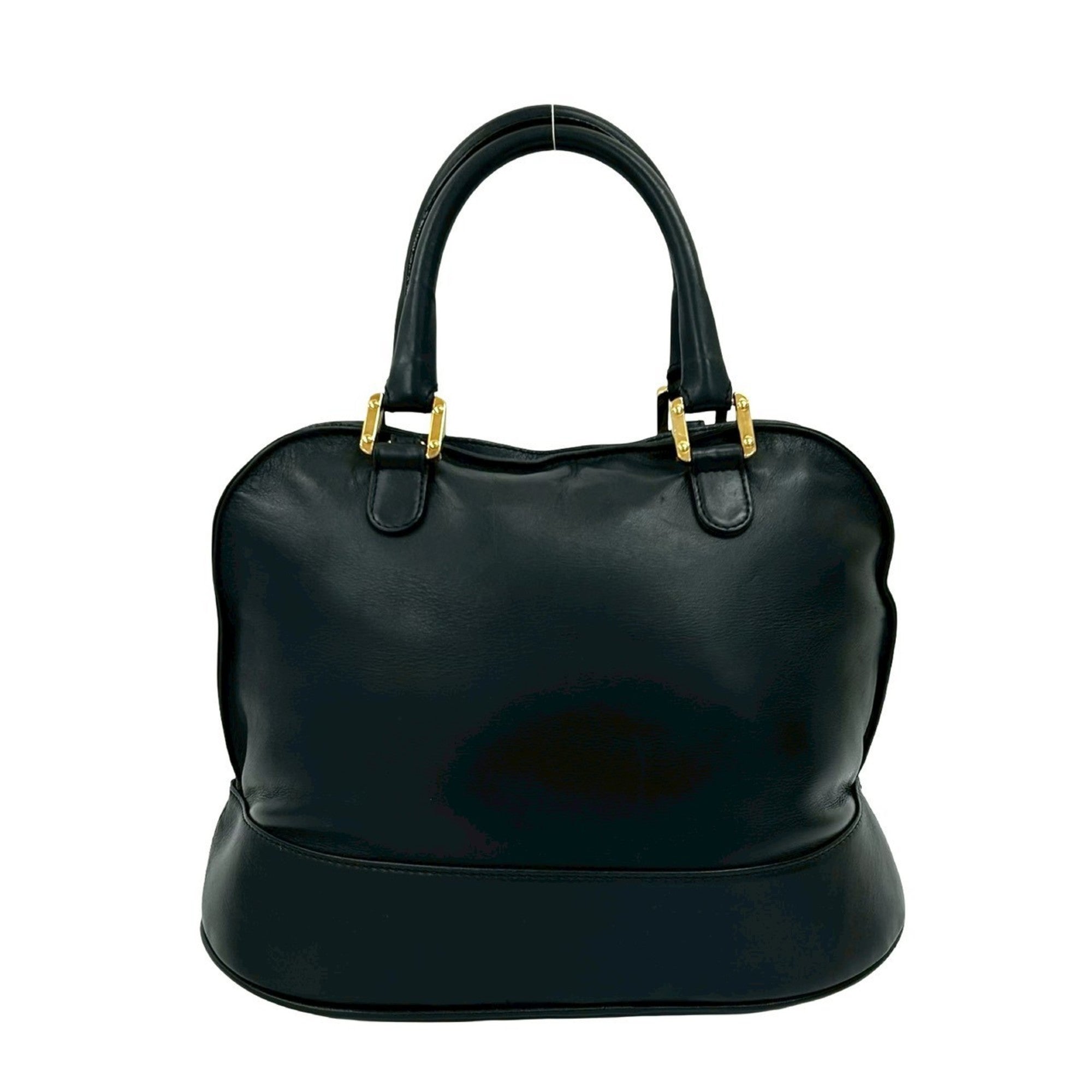 Loewe Black Leather Boston Bag Handbag Tote Bag (Pre-Owned)