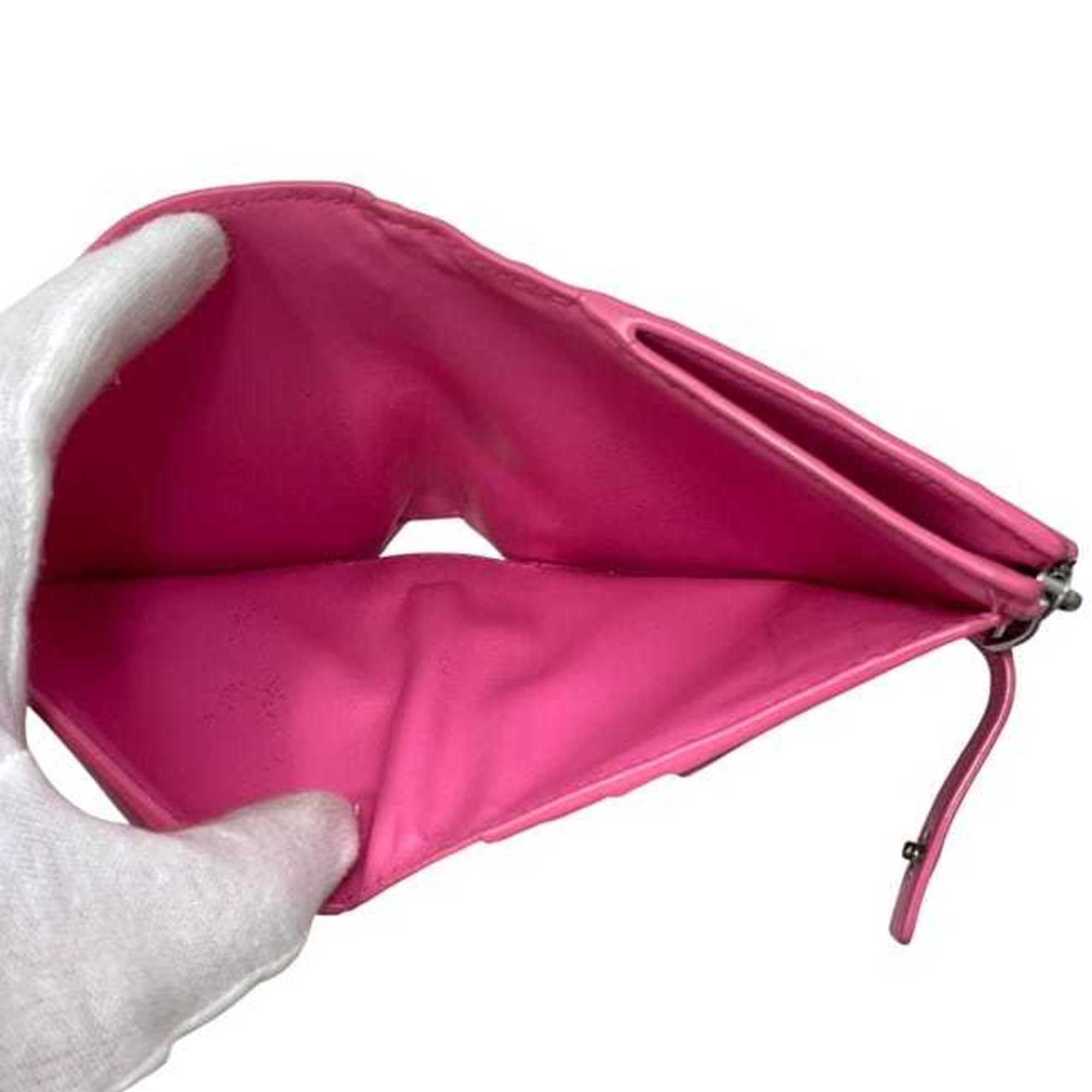 Bottega Veneta Pink Intrecciato Wallet (Bi-Fold) (Pre-Owned)