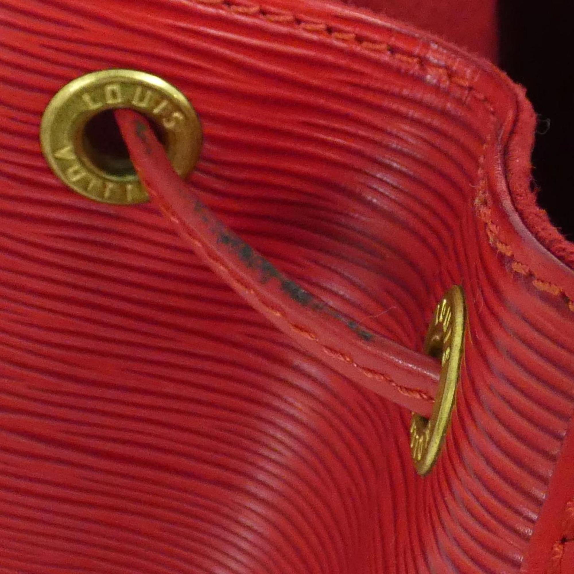 Louis Vuitton Red Color Leather Shoulder Bag (Pre-Owned)