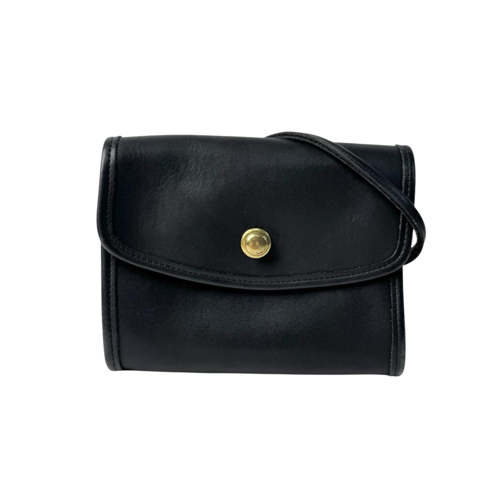 Coach Black Leather Shoulder Bag (Pre-Owned)