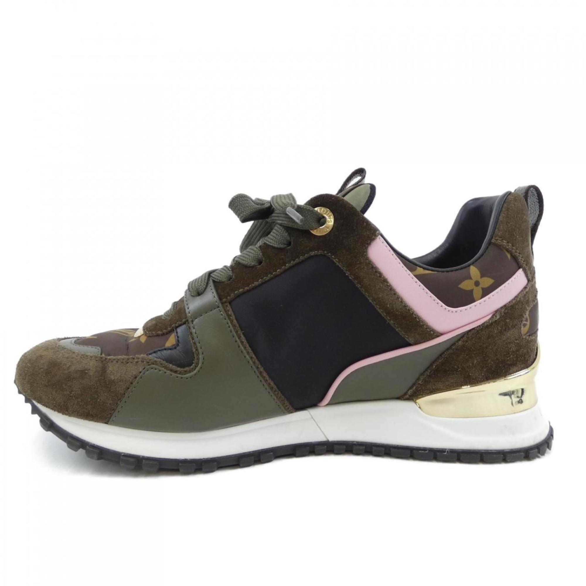Louis Vuitton Black Khaki Pink Sneakers (Pre-Owned)