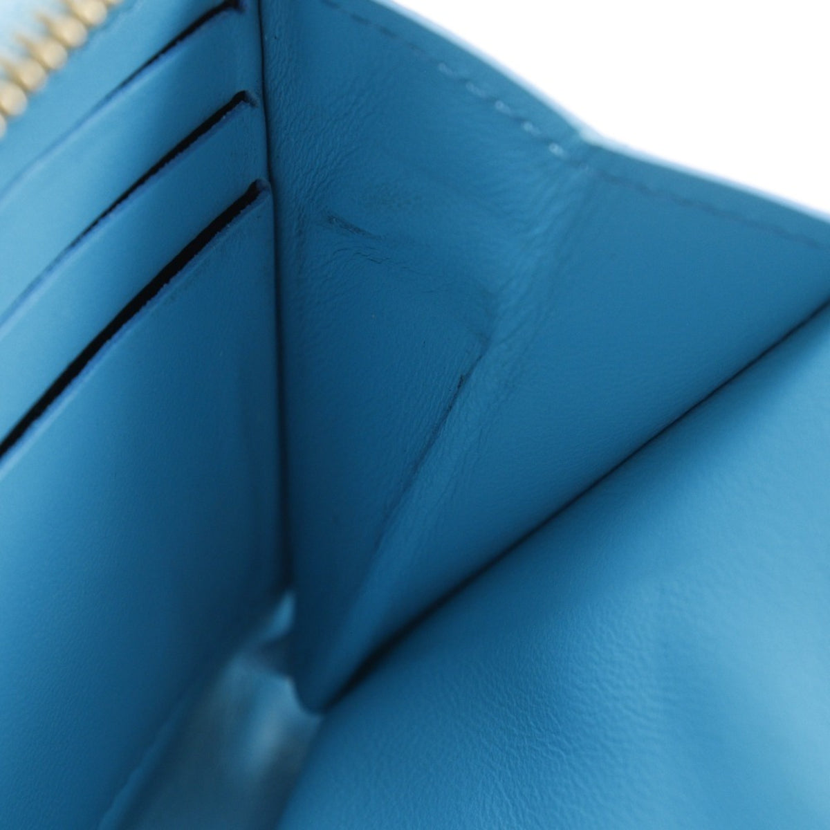 Louis Vuitton Blue Turquoise Leather Long Wallet (Bi-Fold) (Pre-Owned)
