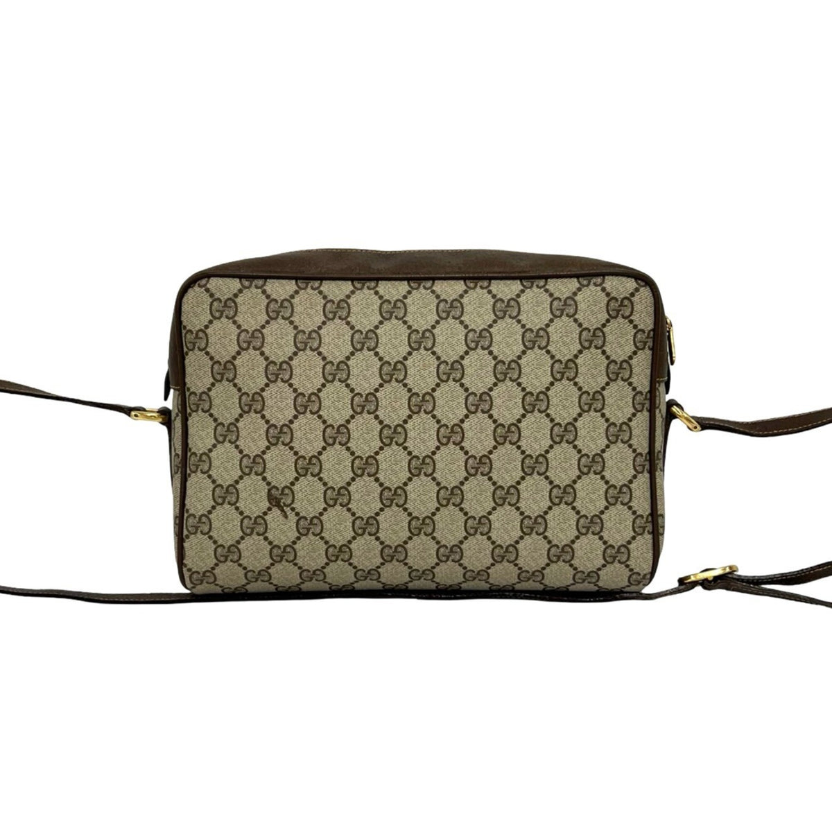 Gucci Brown Green Red Color Leather Pvc Pochette Shoulder Bag (Pre-Owned)