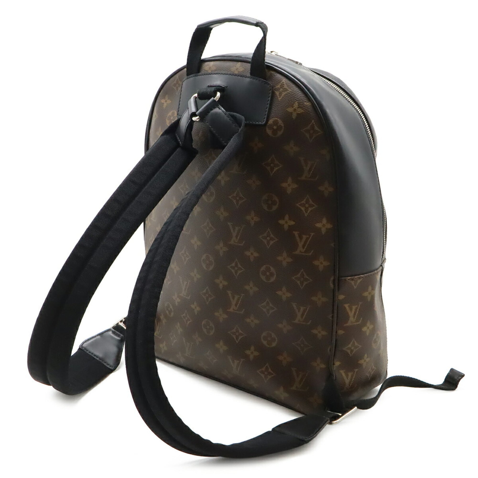 Louis Vuitton Black Brown Monogram Canvas Backpack Shoulder Bag (Pre-Owned)