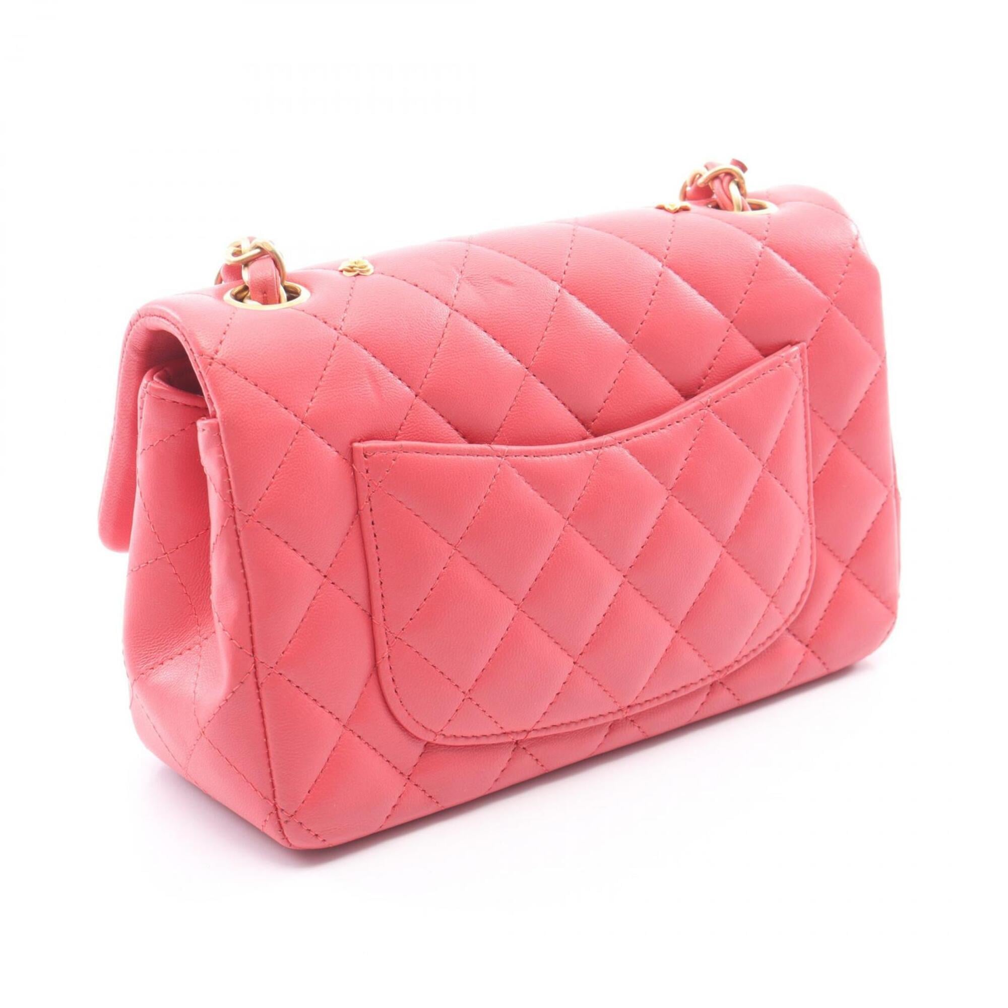 Chanel Pink Leather Handbag Shoulder Bag (Pre-Owned)