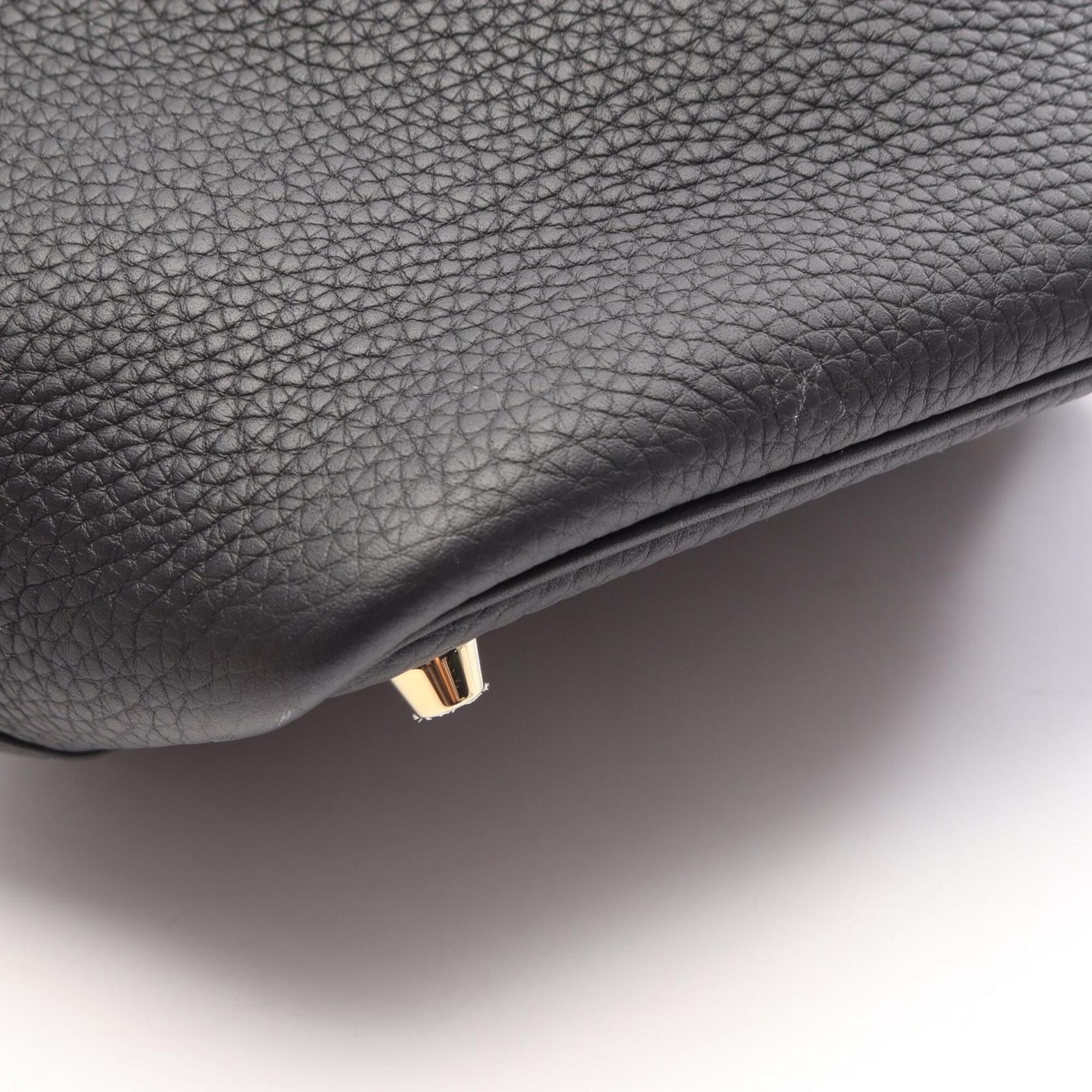 Hermes Black Taurillon Clemence Leather Handbag (Pre-Owned)