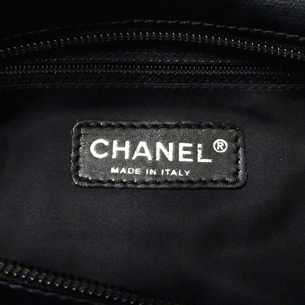 Chanel Black Coated Canvas Tote Bag (Pre-Owned)