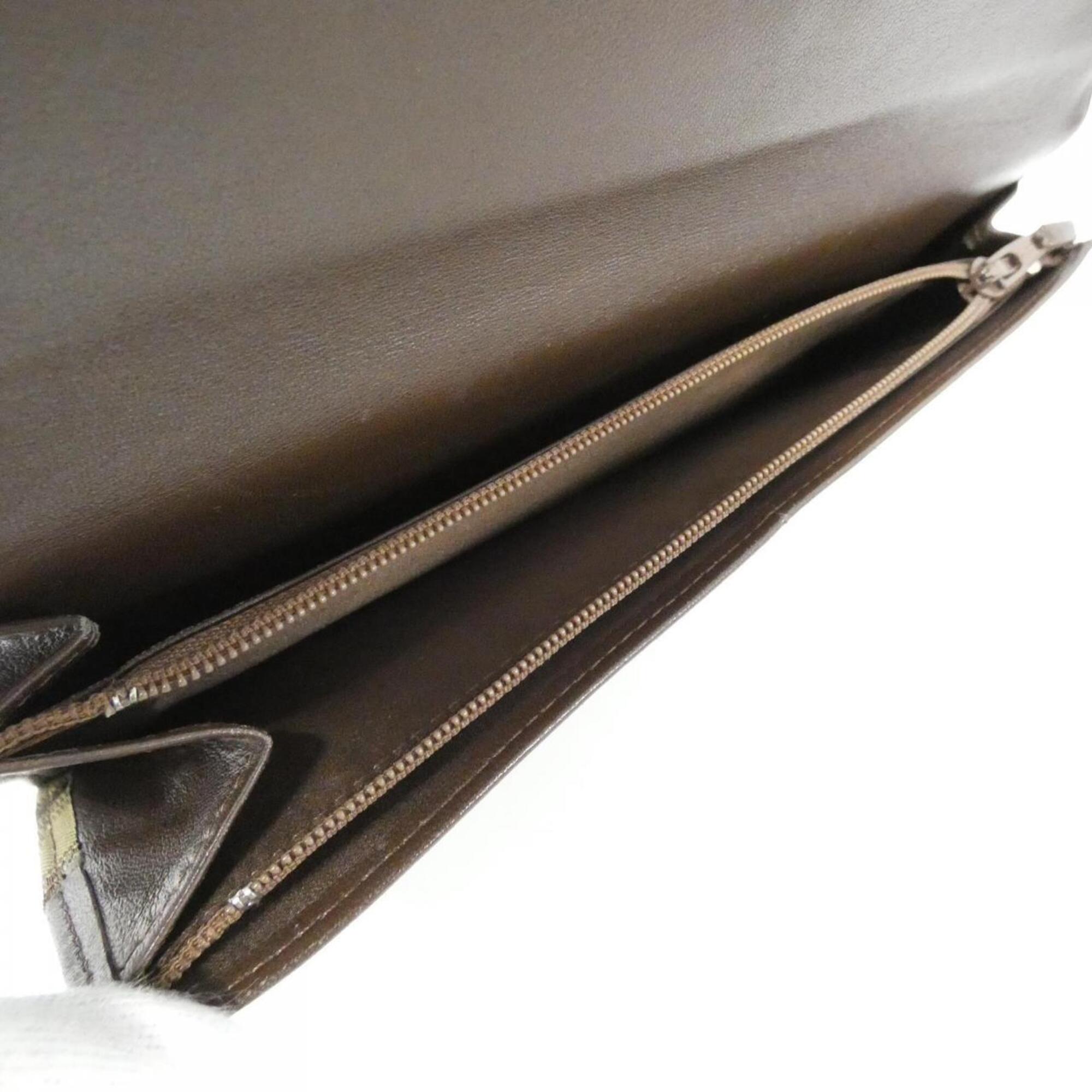 Chanel Khaki Travel Line Long Wallet (Bi-Fold) (Pre-Owned)