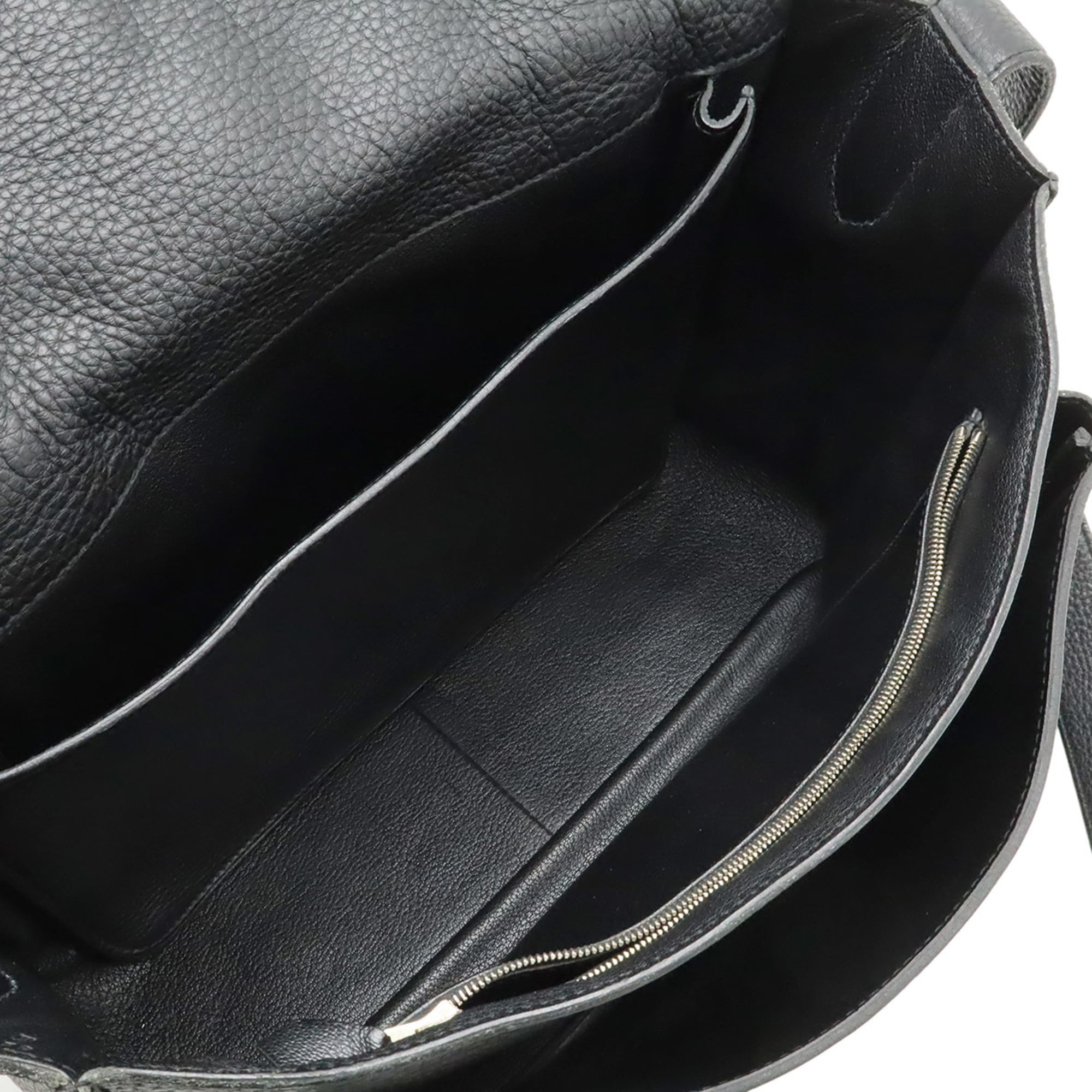 Hermes Black Taurillon Clemence Leather Shoulder Bag (Pre-Owned)