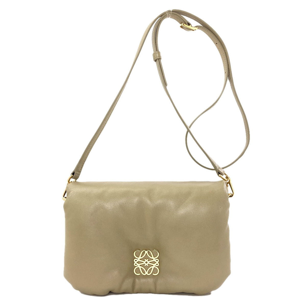 Loewe Green Olive Leather Shoulder Bag (Pre-Owned)