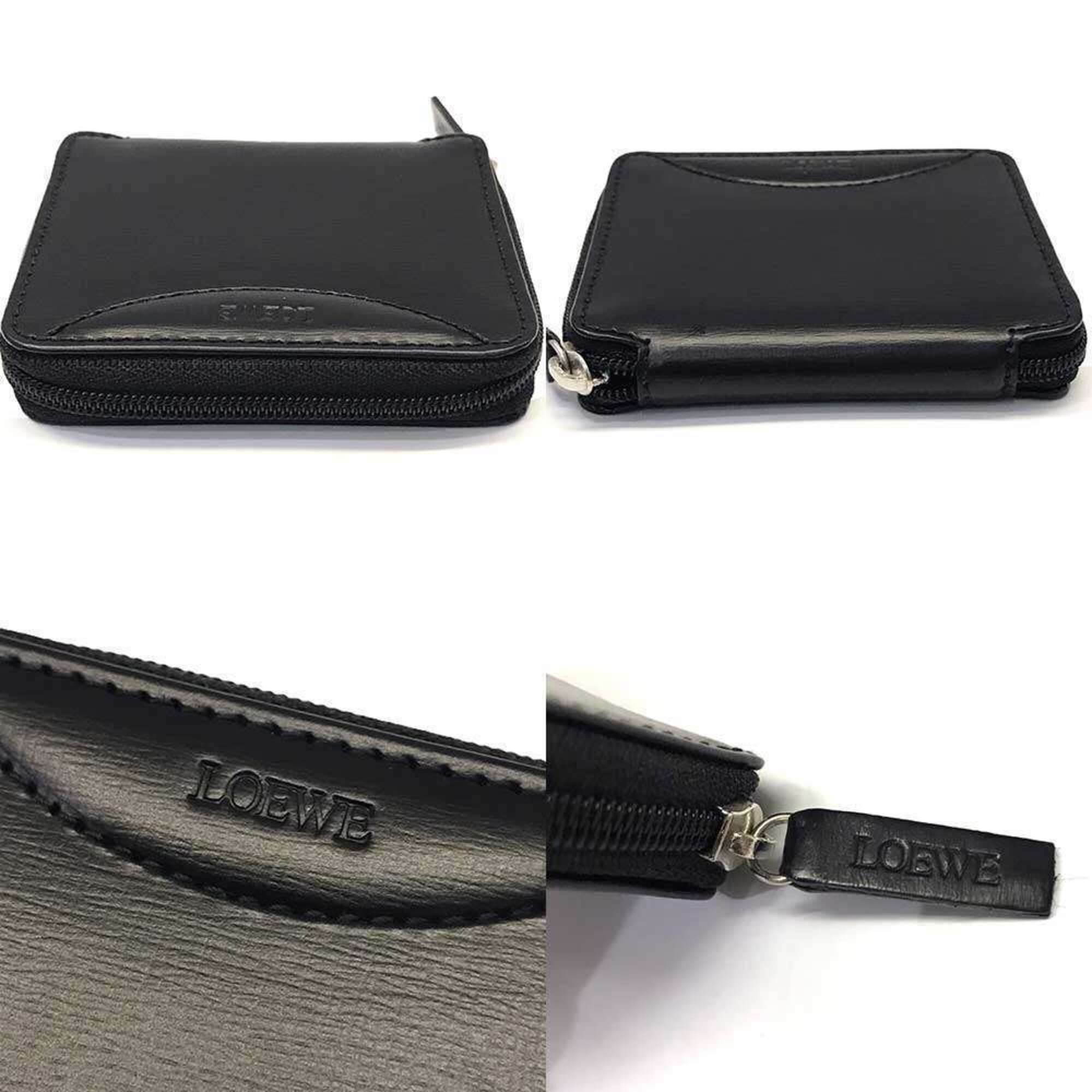 Loewe Black Leather Coin Purse/Coin Case (Pre-Owned)