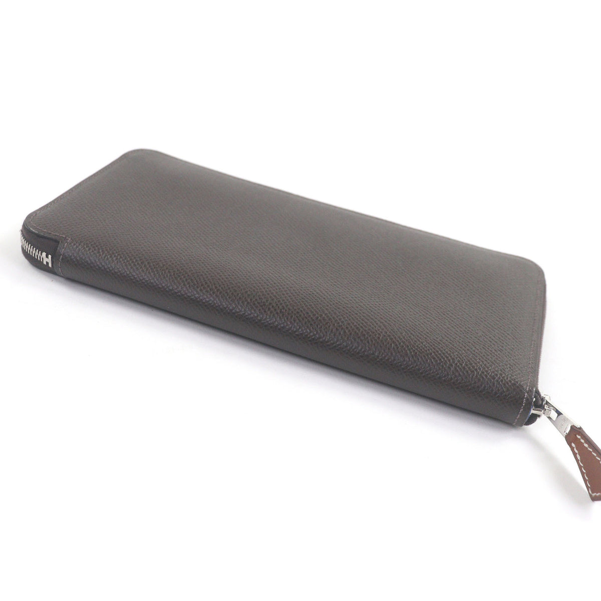 Hermes Ebene Epsom Leather Long Wallet (Bi-Fold) (Pre-Owned)
