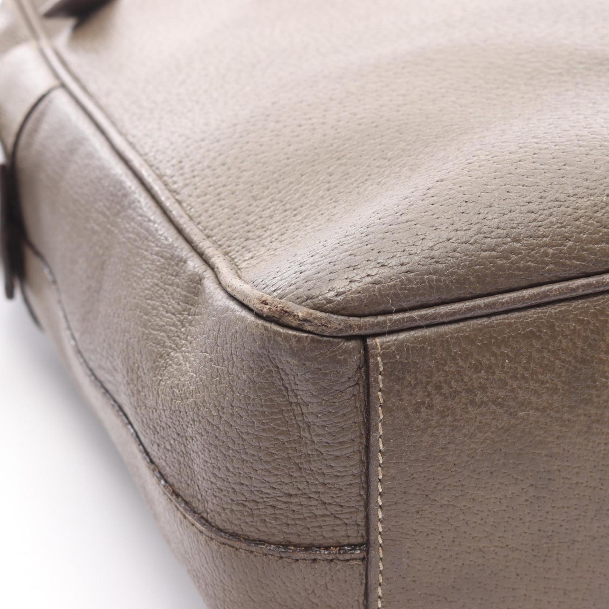Prada Brown Leather Shoulder Bag (Pre-Owned)