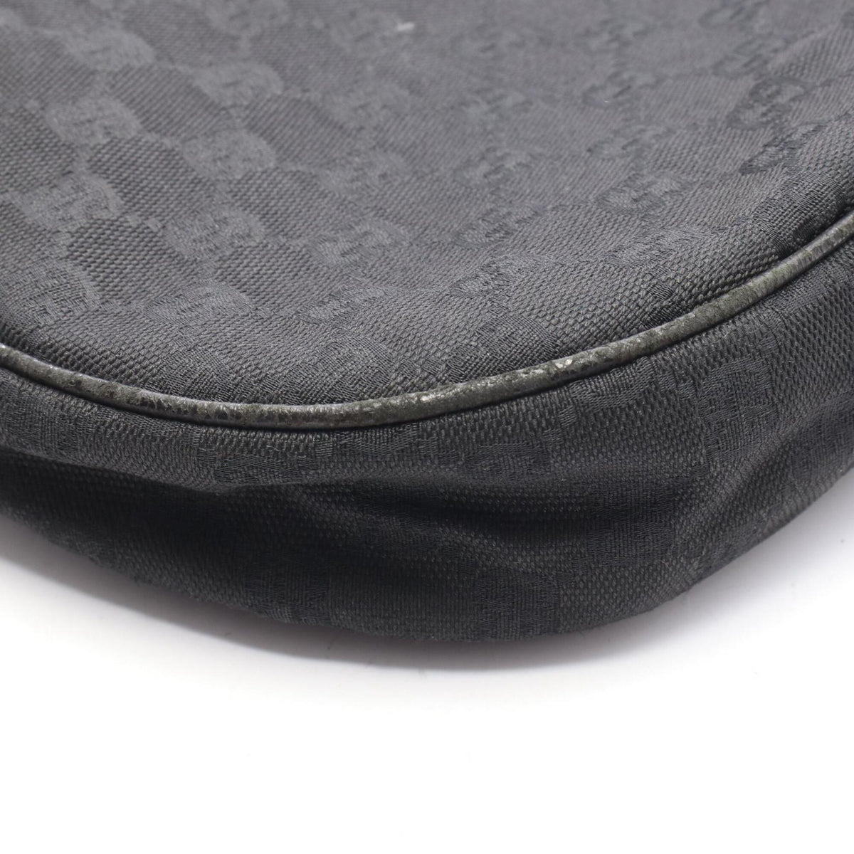 Gucci Black Canvas Leather Handbag Shoulder Bag (Pre-Owned)