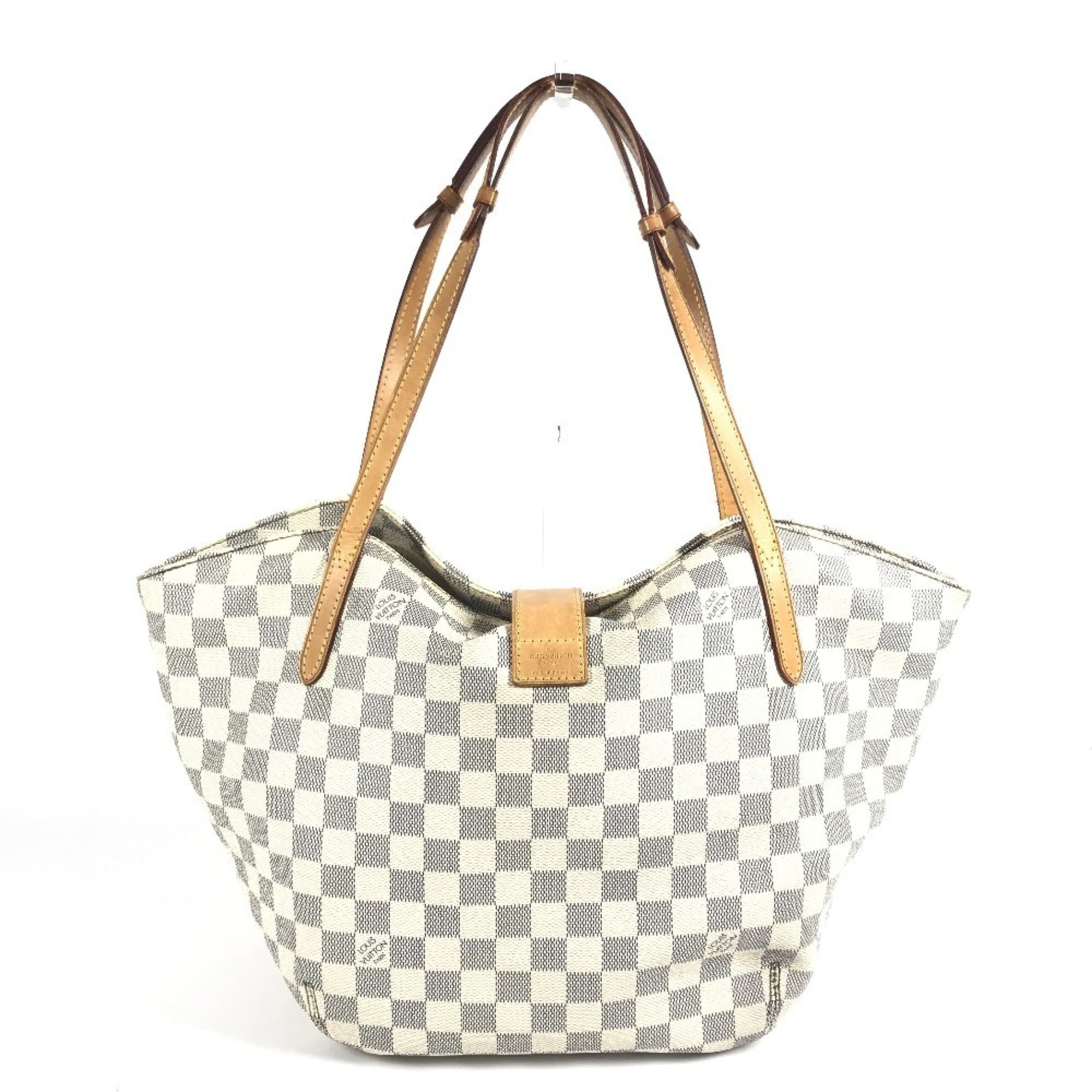 Louis Vuitton Damier Azur White Damier Azur Shoulder Bag Tote Bag (Pre-Owned)