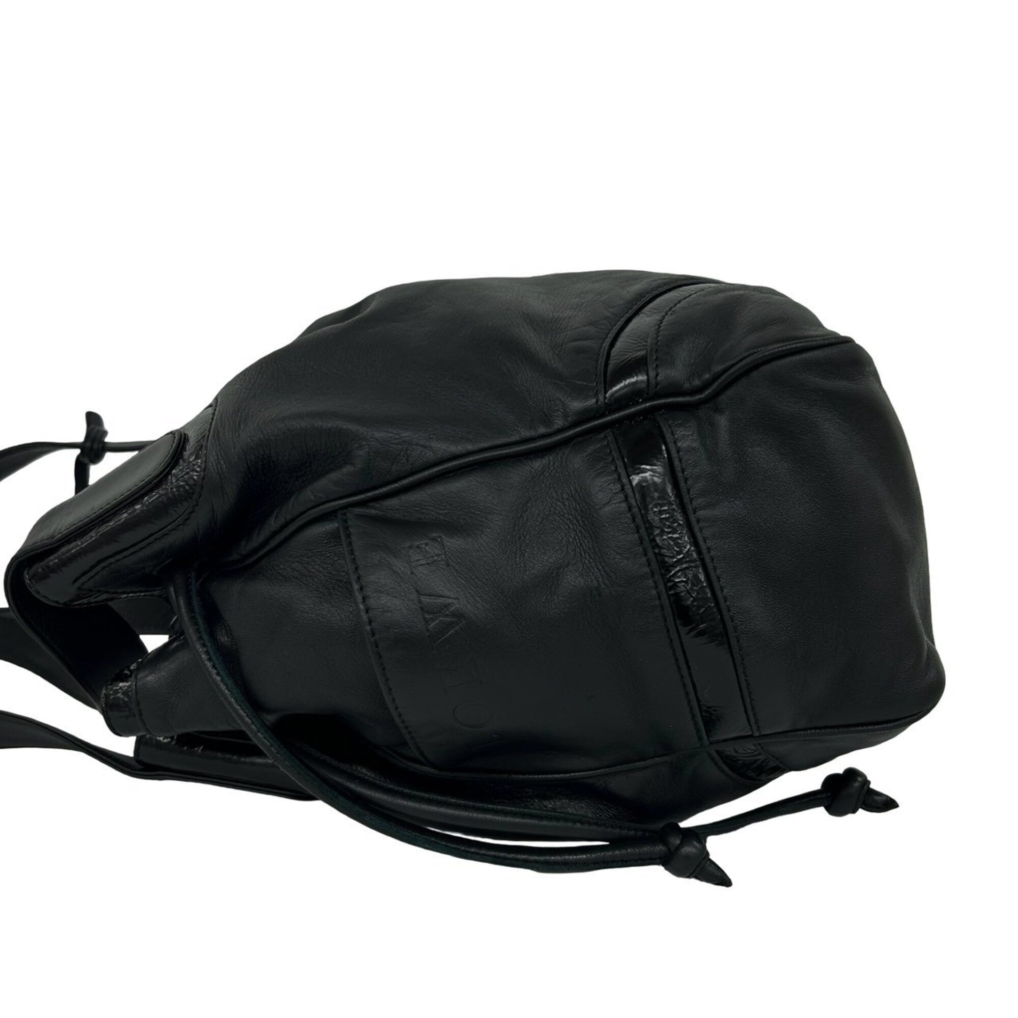 Loewe Black Leather Handbag Shoulder Bag Tote Bag (Pre-Owned)