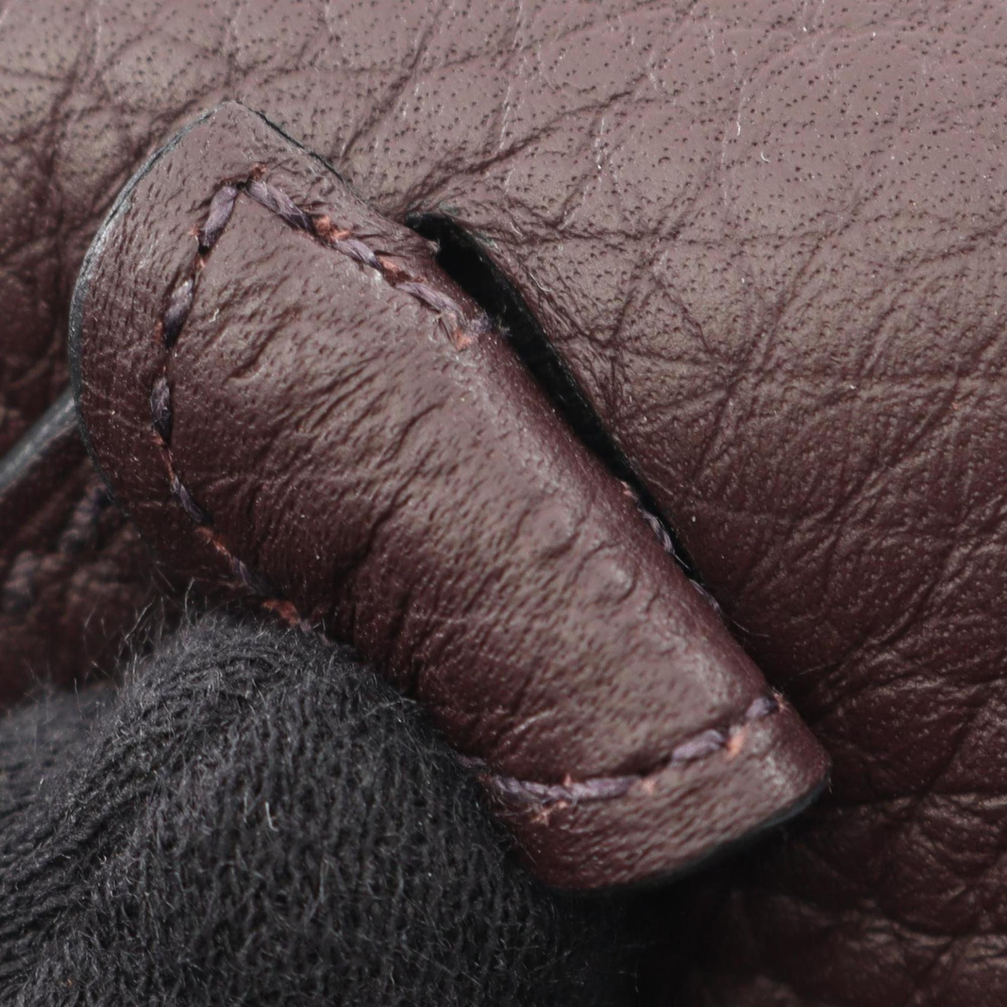 Hermes Bordeaux Taurillon Clemence Leather Leather Shoulder Bag (Pre-Owned)