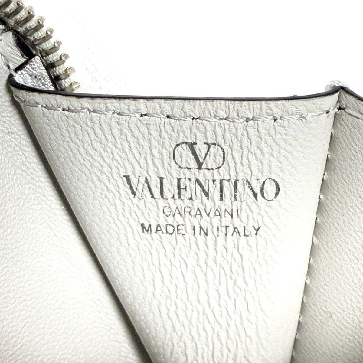 Valentino Leather Metal Pochette Pouch (Pre-Owned)