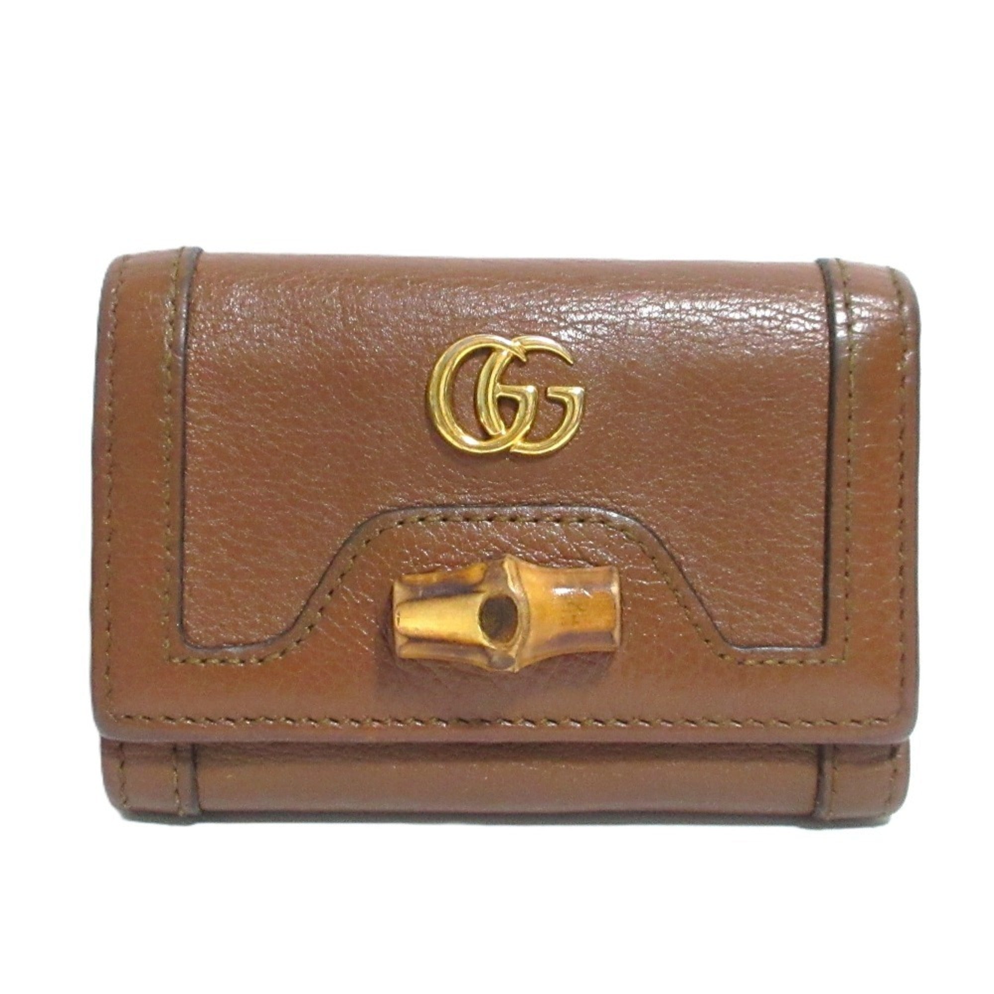 Gucci Bamboo Brown Wallet (Tri-Fold) (Pre-Owned)