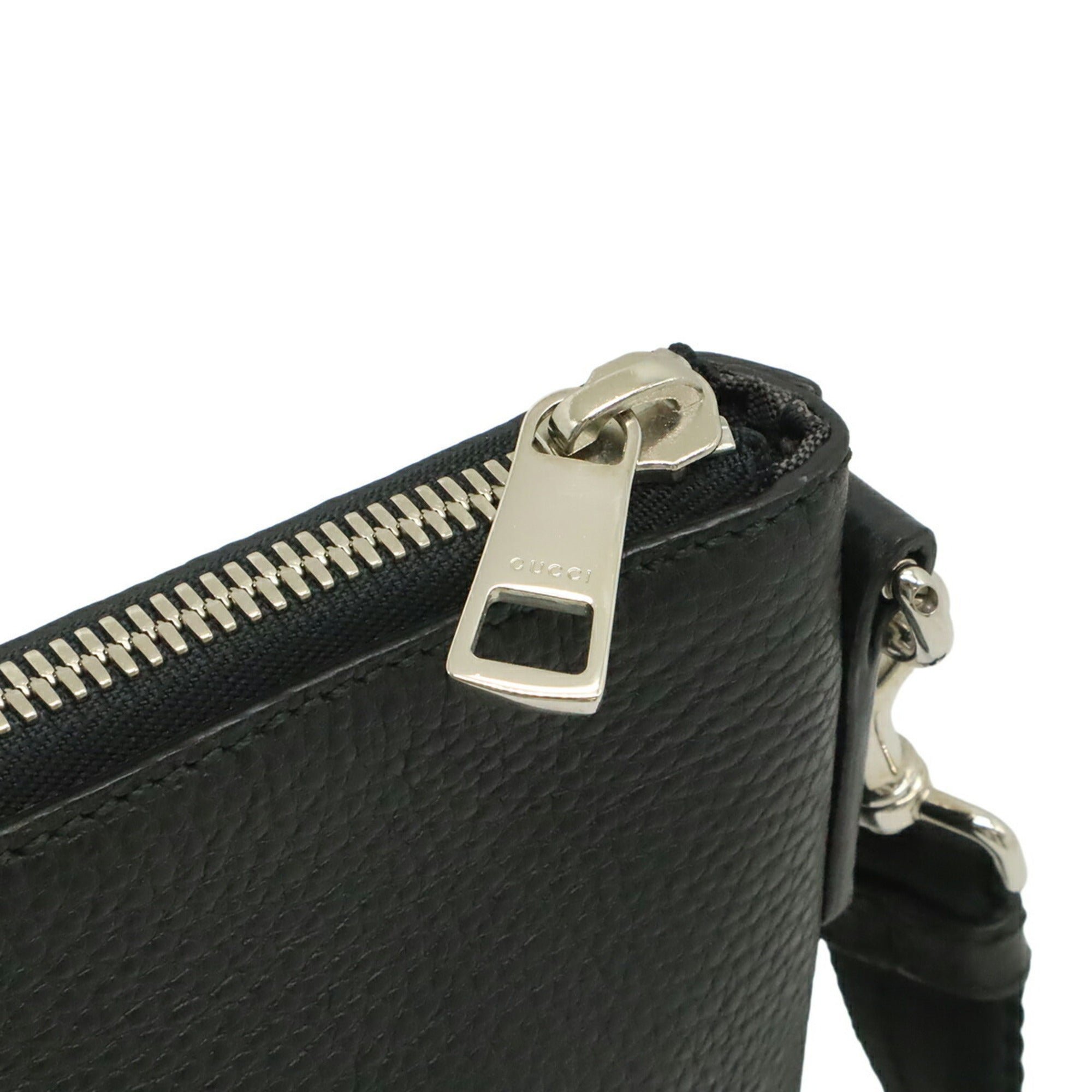 Gucci Black Leather Clutch Bag (Pre-Owned)