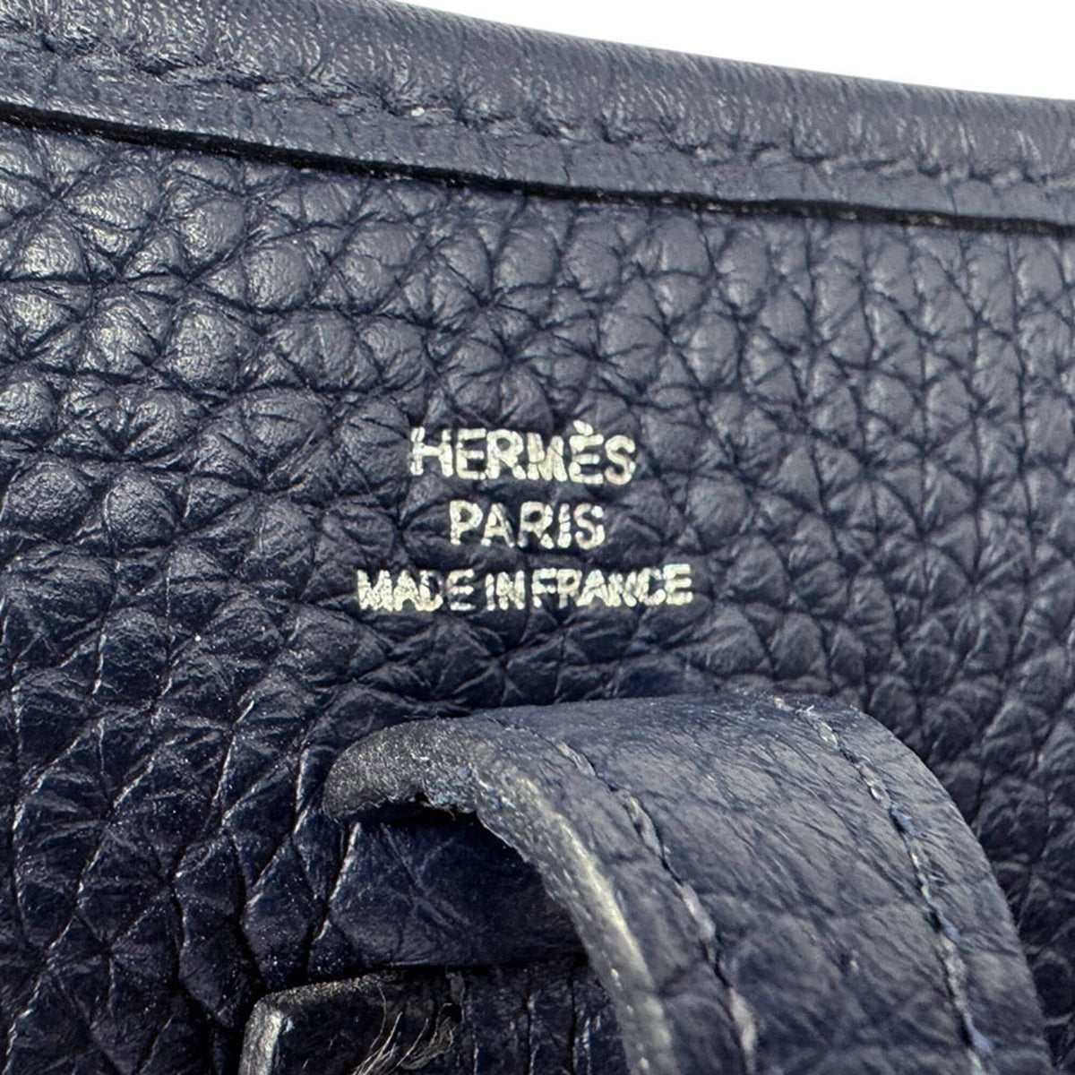 Hermes Blue Nuit Taurillon Clemence Leather Shoulder Bag (Pre-Owned)
