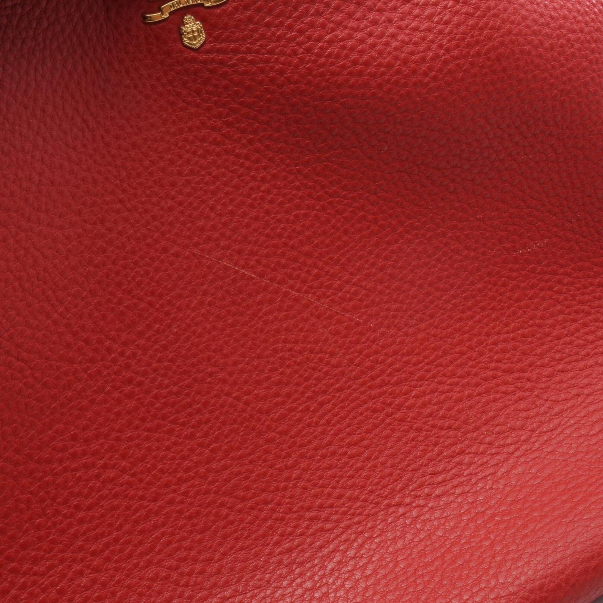 Prada Red Color Vitello Daino Handbag Shoulder Bag (Pre-Owned)