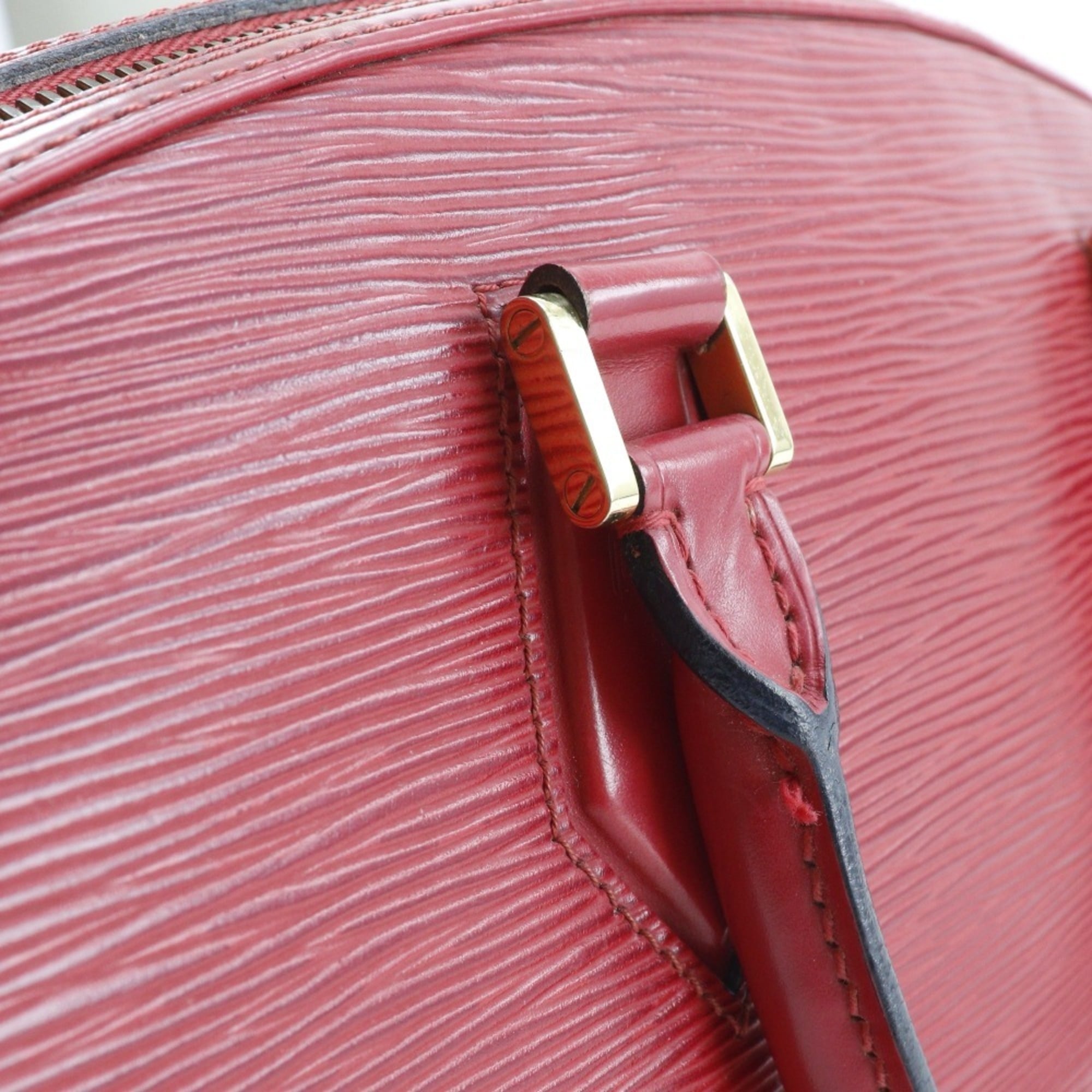 Louis Vuitton Castilian Red Red Color Epi Leather Handbag (Pre-Owned)