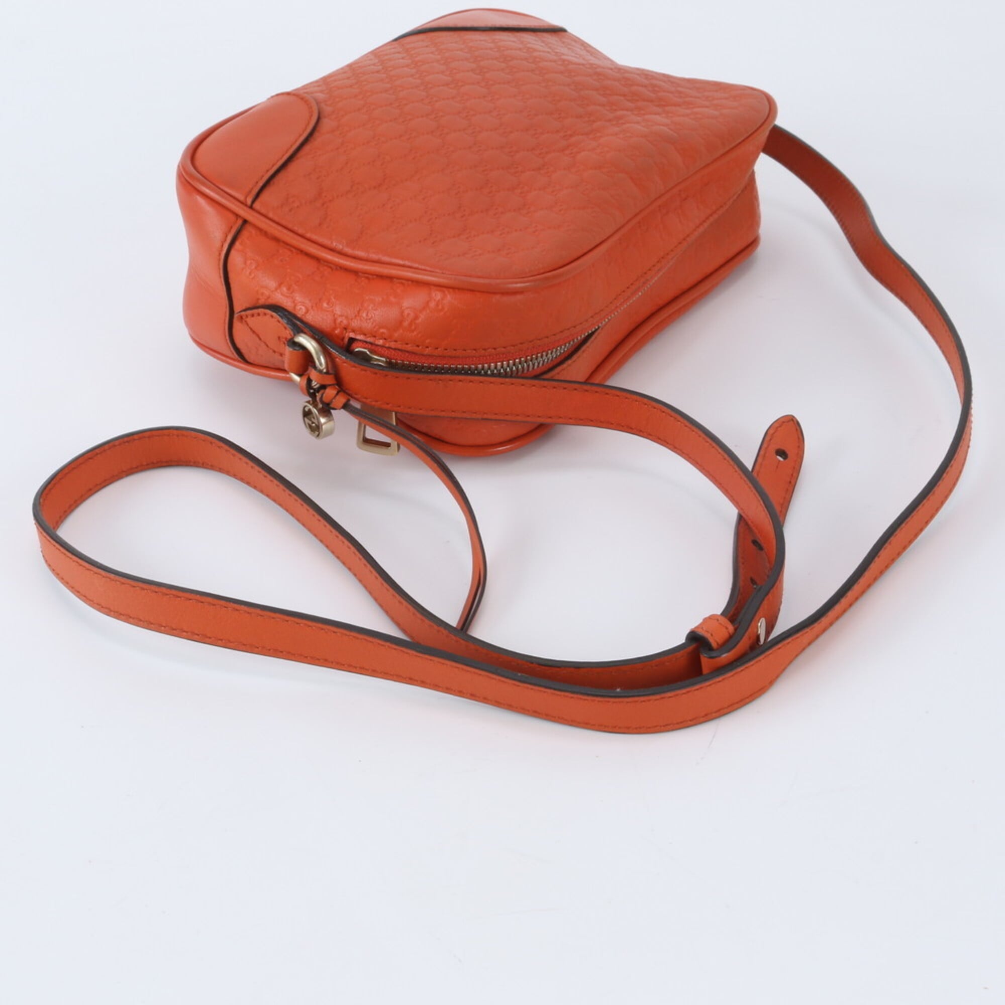 Gucci Guccissima Orange Leather Shoulder Bag (Pre-Owned)