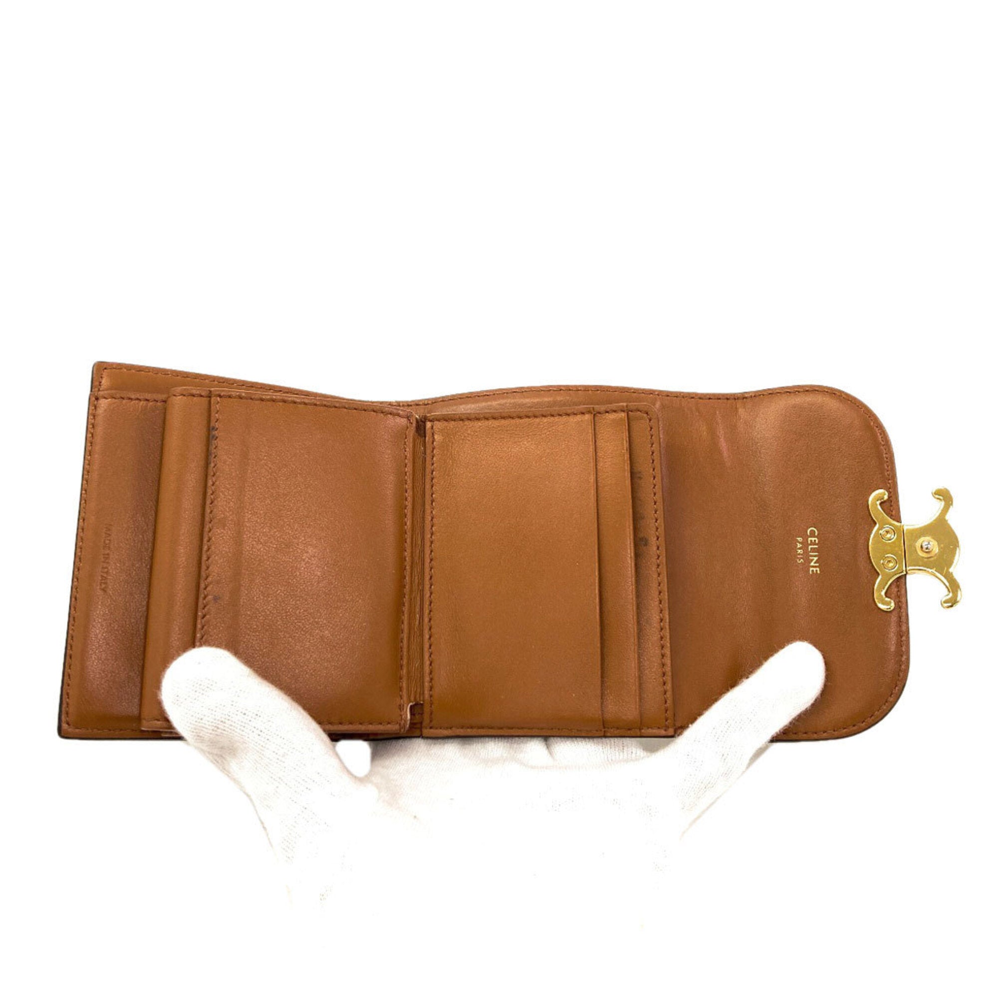Celine Brown Pvc Wallet (Tri-Fold) (Pre-Owned)