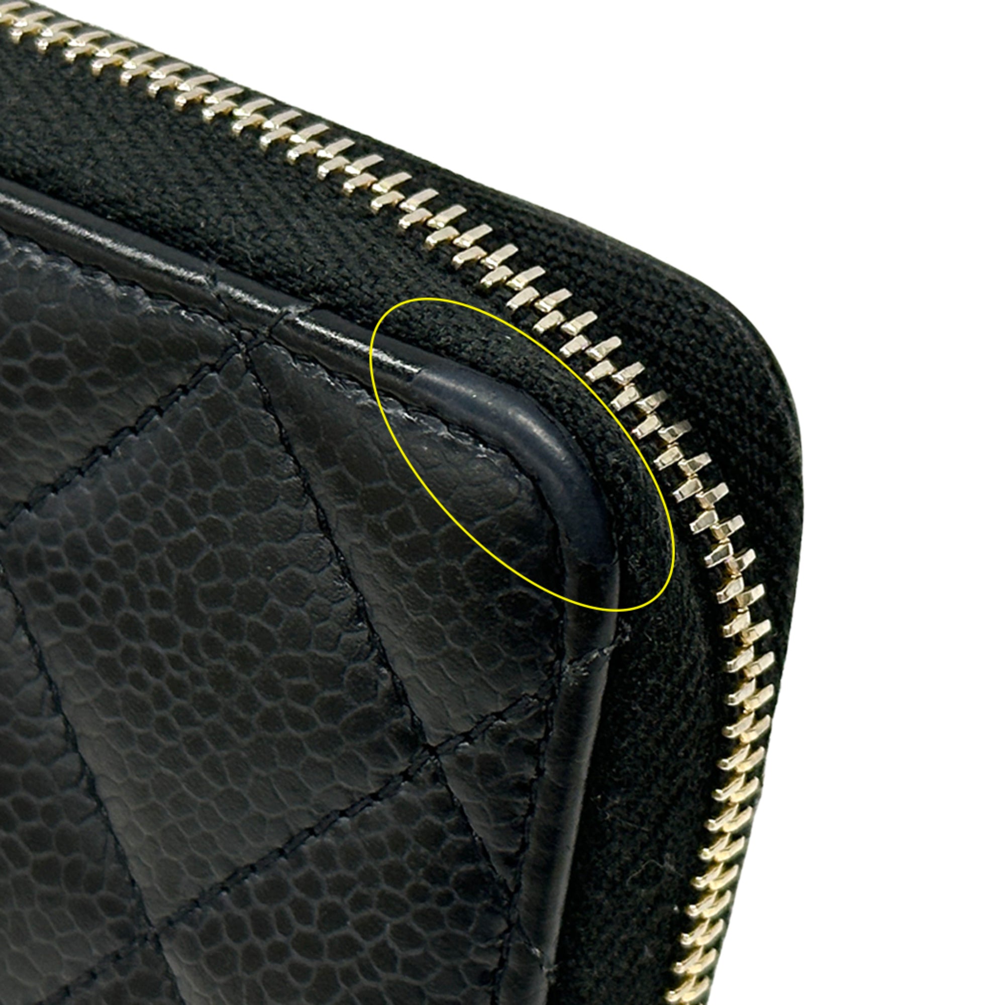 Chanel Black Grained Calfskin Coin Purse/Coin Case (Pre-Owned)