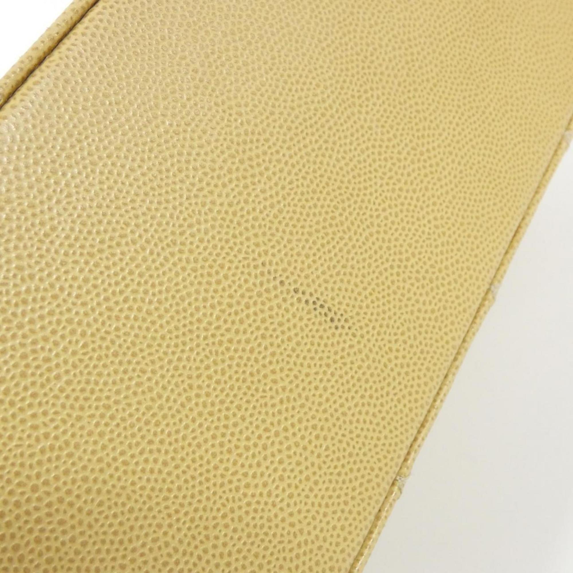 Chanel Beige Grained Calfskin Handbag (Pre-Owned)
