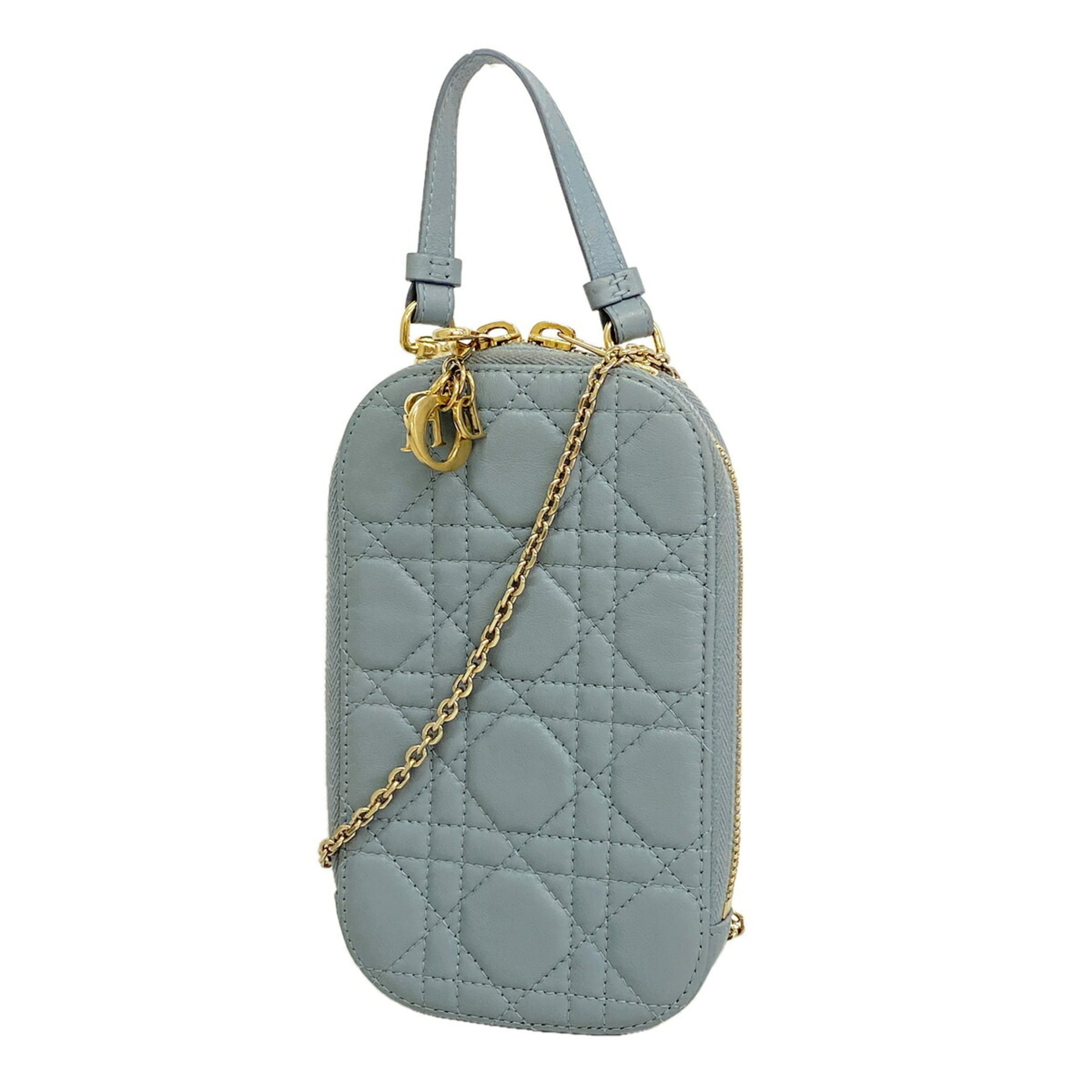 Christian Dior Blue Leather Shoulder Bag (Pre-Owned)