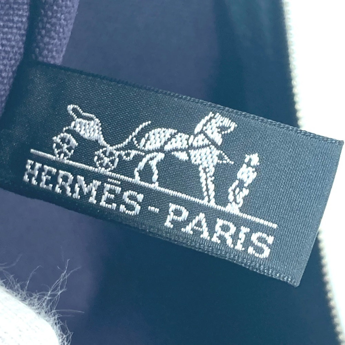 Hermes Navy Cotton Pouch (Pre-Owned)