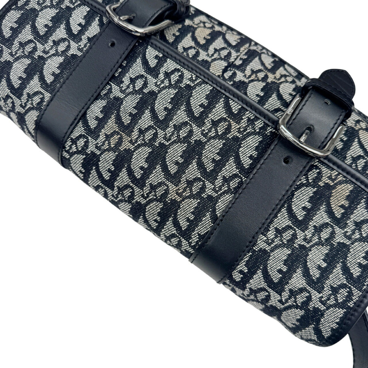 Christian Dior Trotter Black Canvas Shoulder Bag (Pre-Owned)