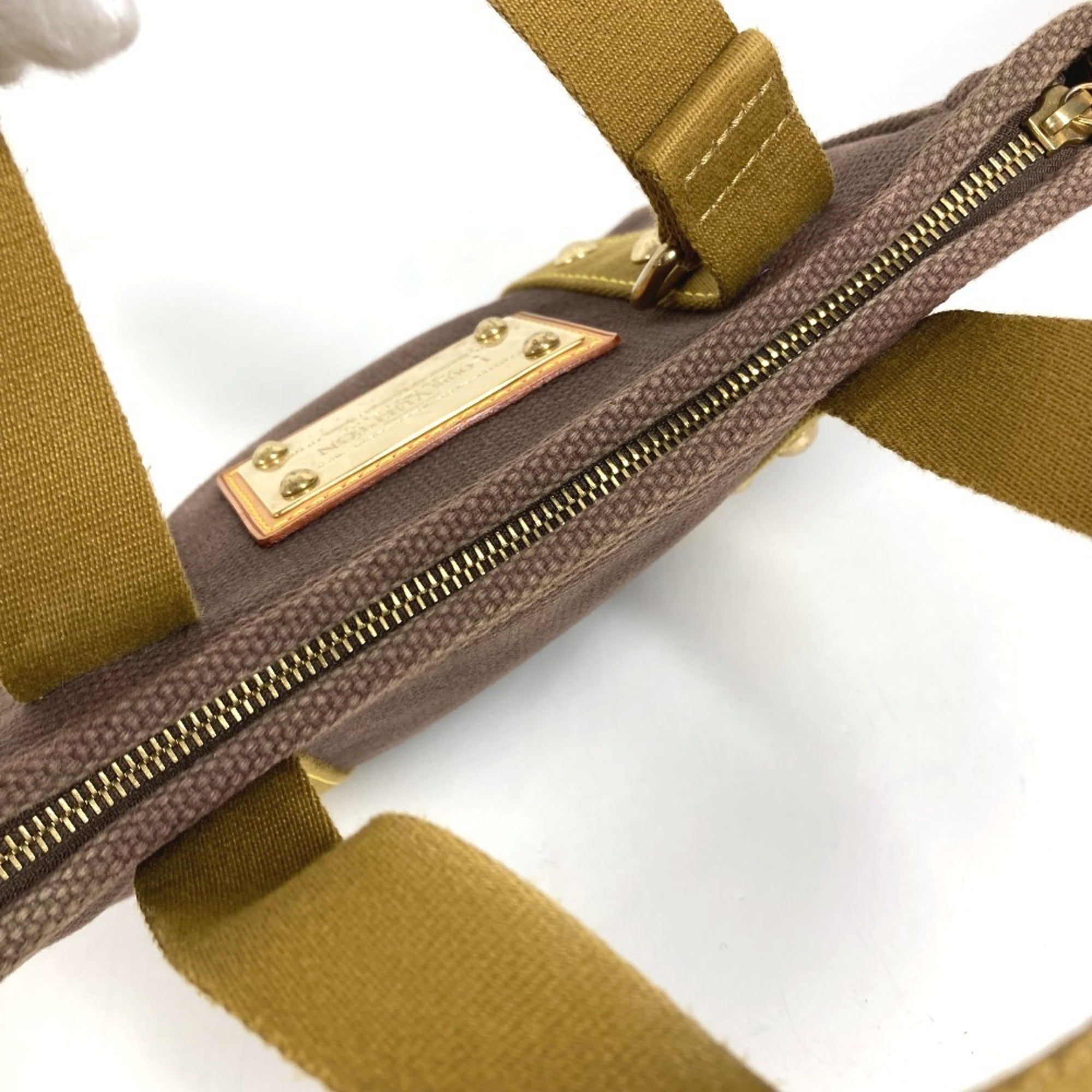 Louis Vuitton Brown Canvas Handbag Tote Bag (Pre-Owned)